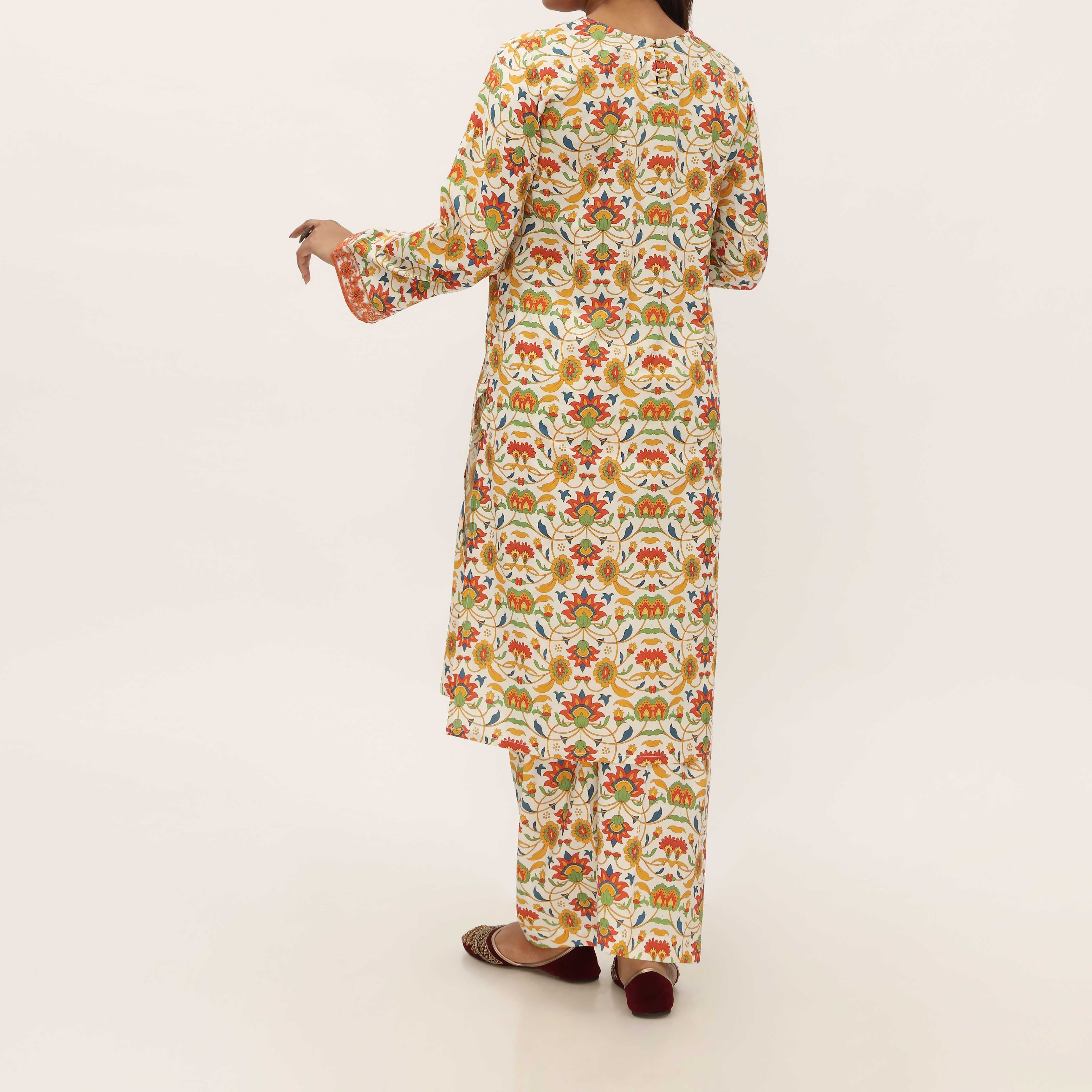 2PC- Digital Printed Cambric Suit PS5170 - Image 3