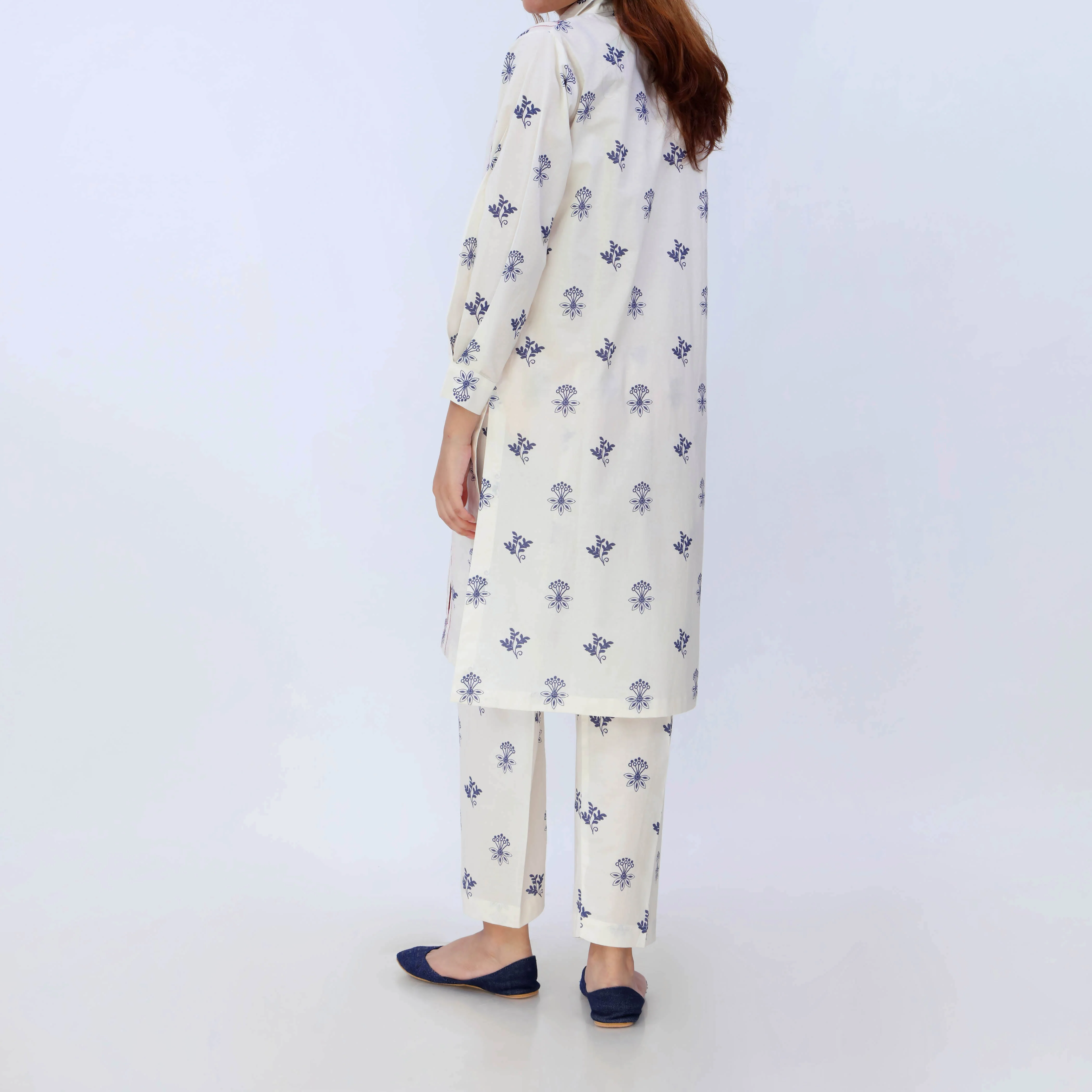 2PC- Digital Printed Cotton Cambric Co-Ord Set PS5439 - Image 4