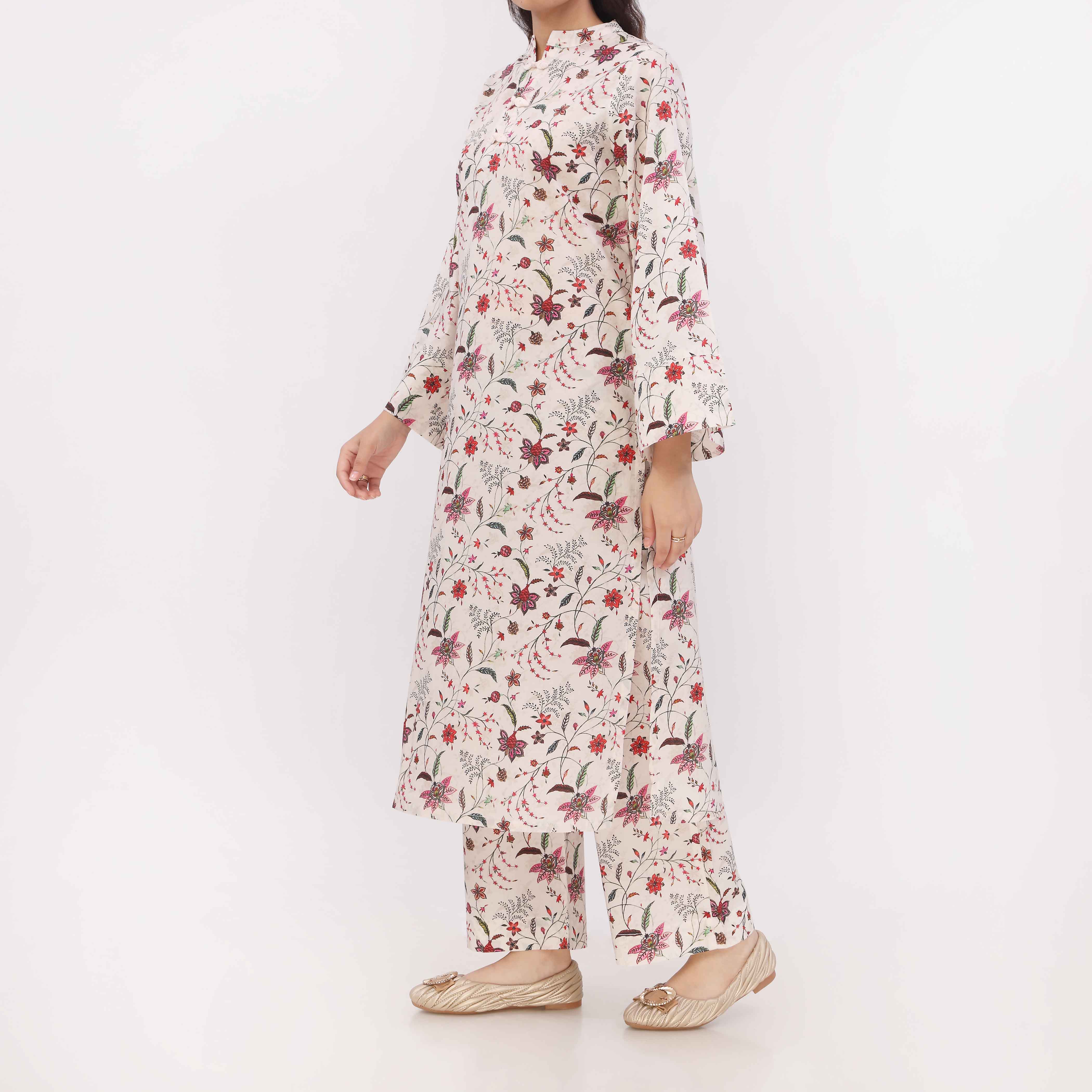 2PC Digital Printed Cotton Cambric Co-Ord Set PW5033 - Image 4