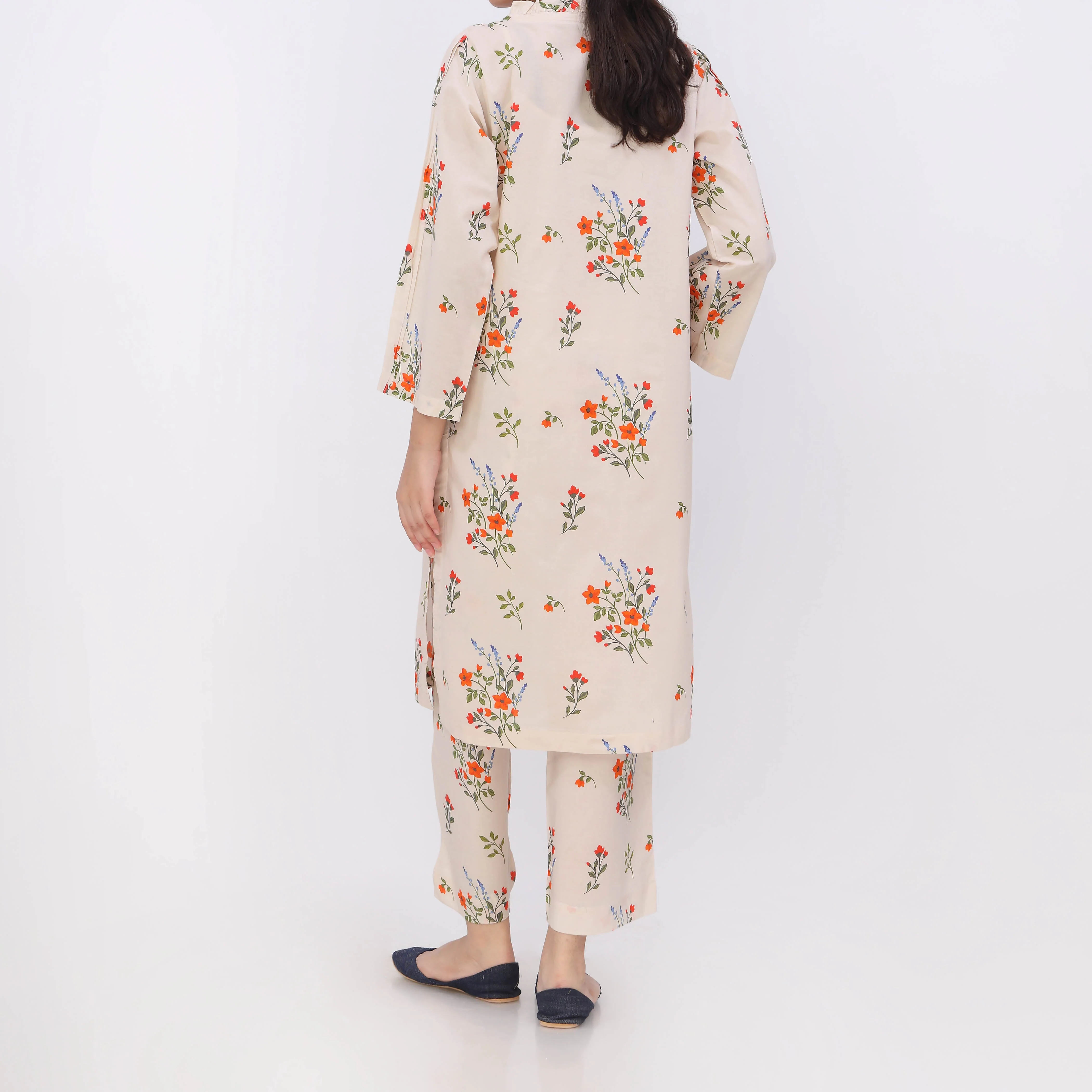 2PC- Digital Printed Cotton Cambric Co-Ord Set PW5068 - Image 5