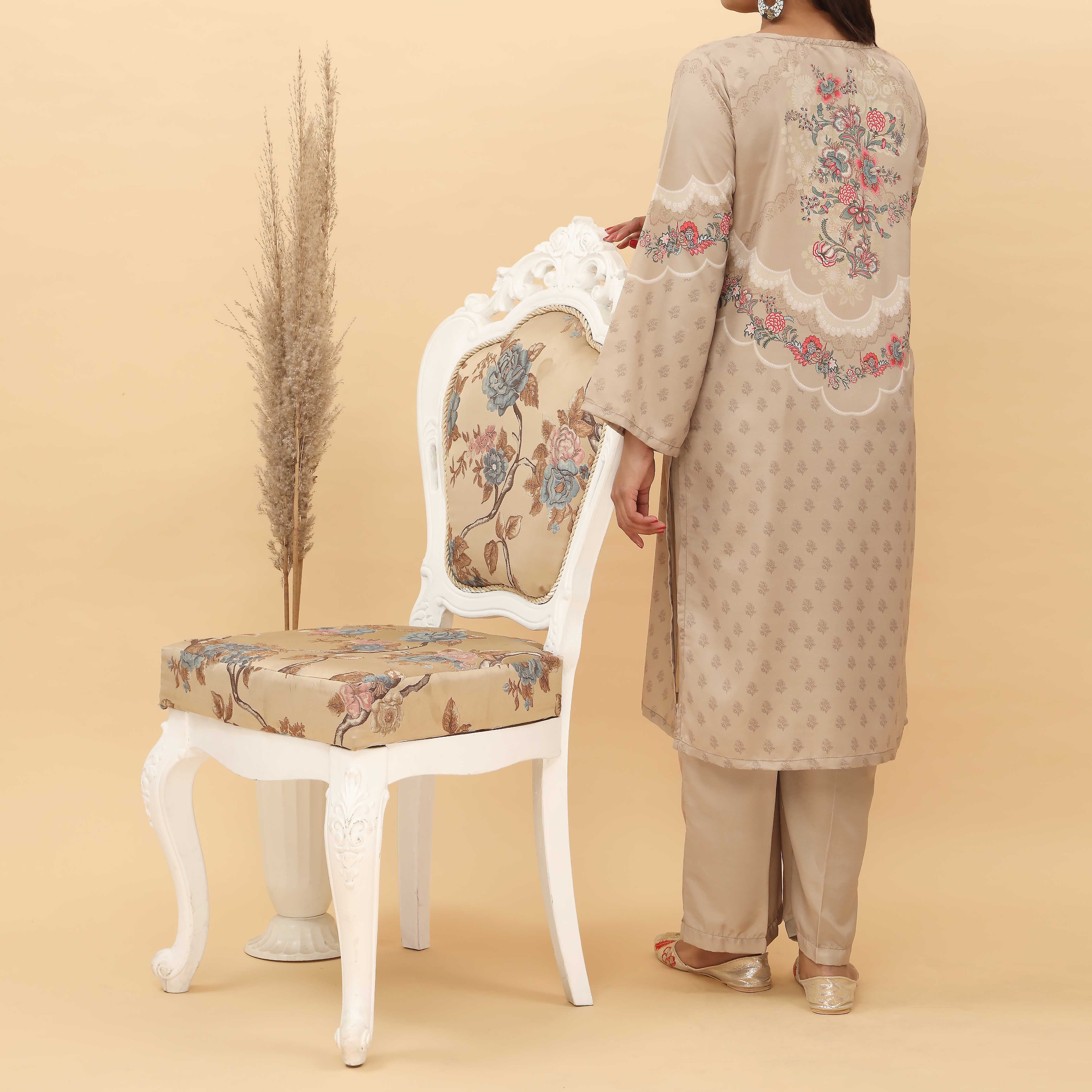 2PC- Digital Printed Cotton Suit PS5183 - Image 3