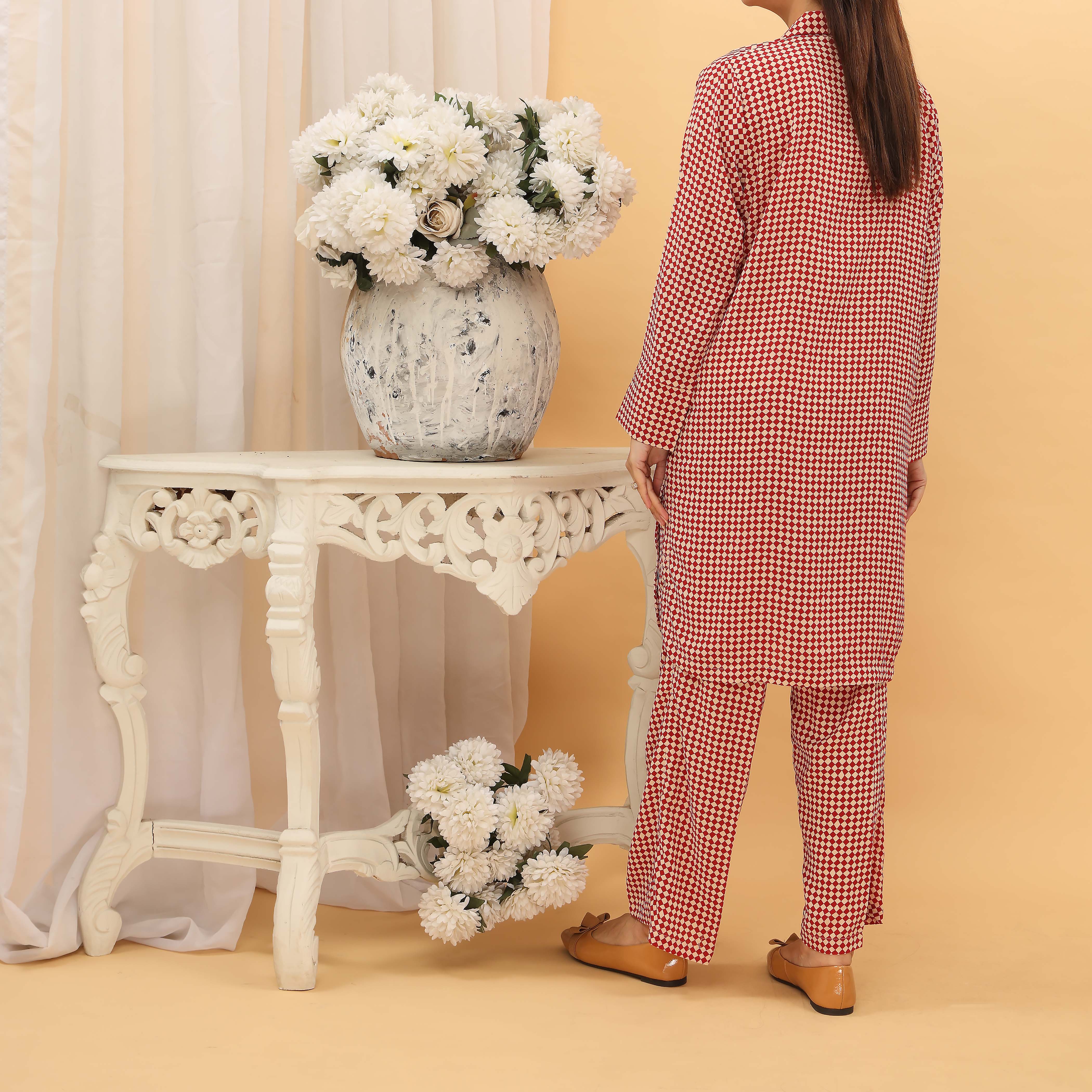2PC- Digital Printed Grip Silk Co-Ord Set PS5318 - Image 3