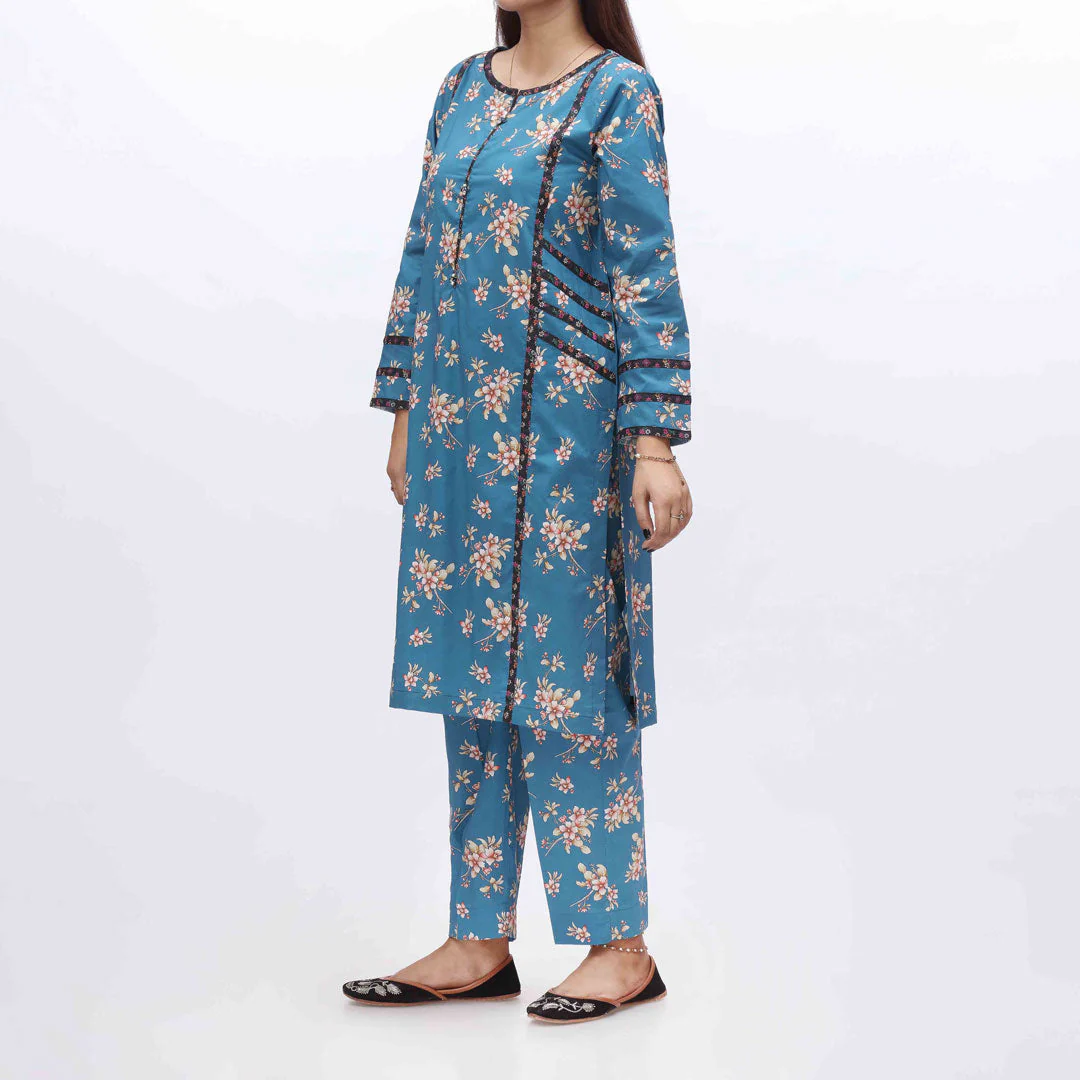2PC- Digital Printed Khaddar Shirt & Trouser PW3267 - Image 2