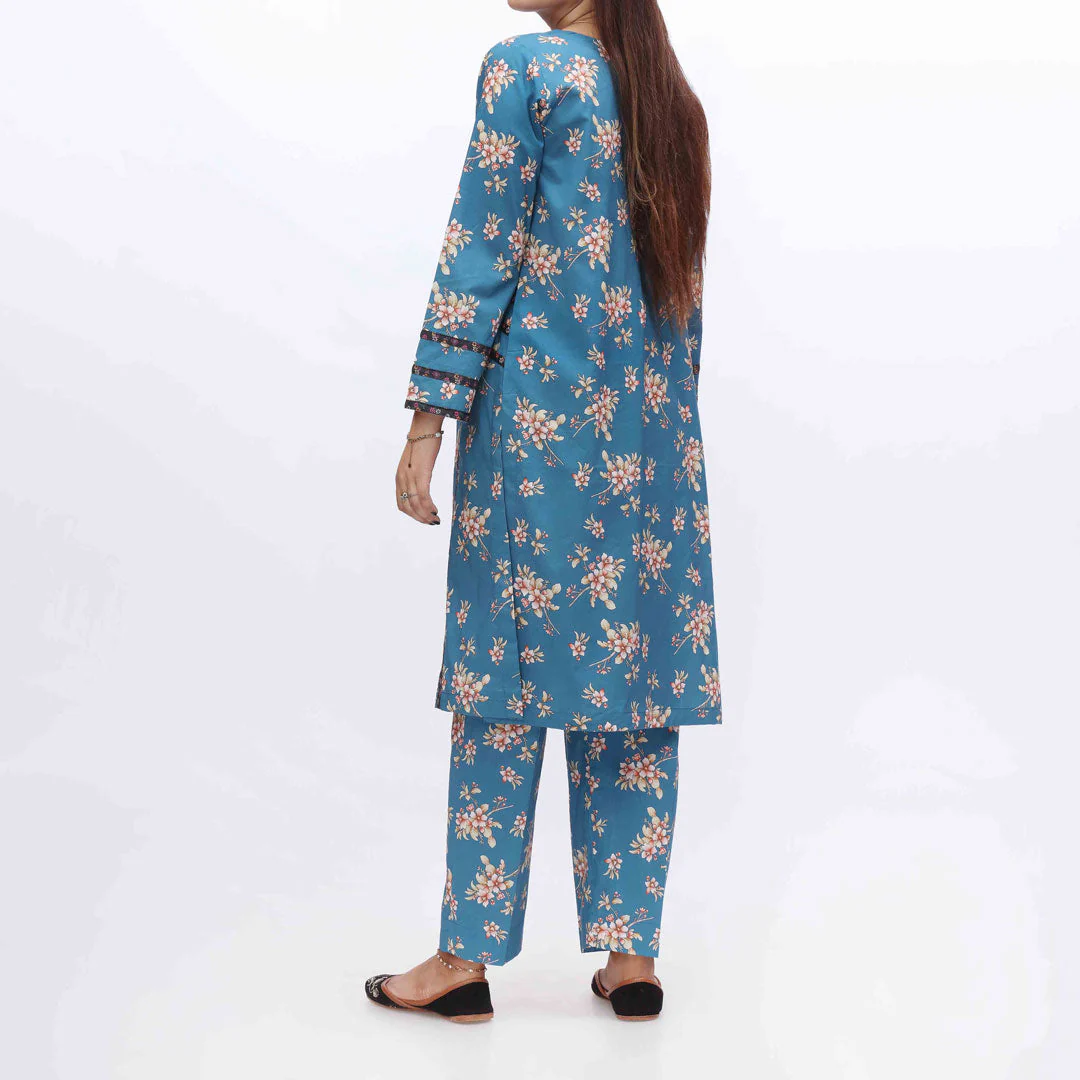2PC- Digital Printed Khaddar Shirt & Trouser PW3267 - Image 3
