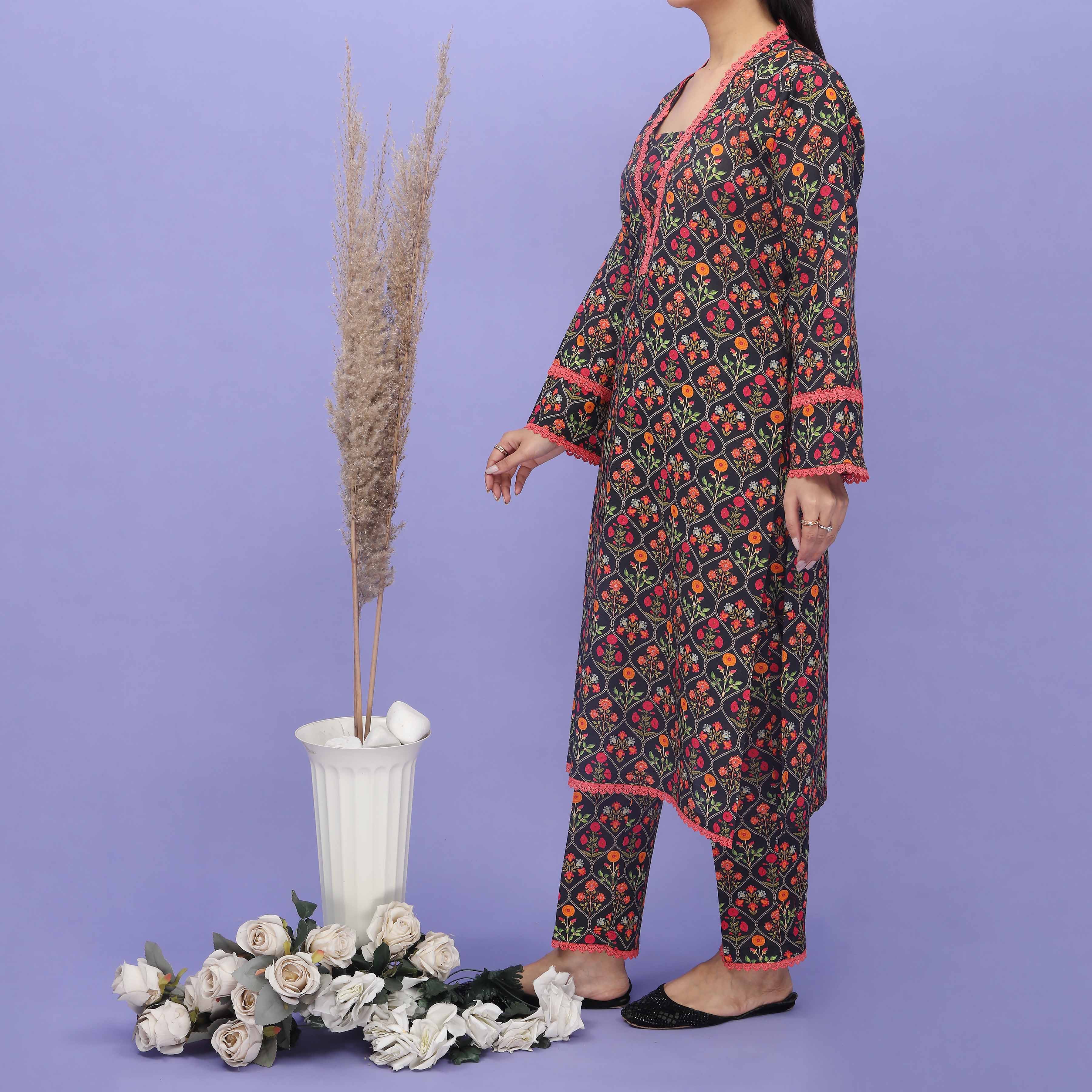 2PC- Digital Printed Khaddar Suit PW4142 - Image 4