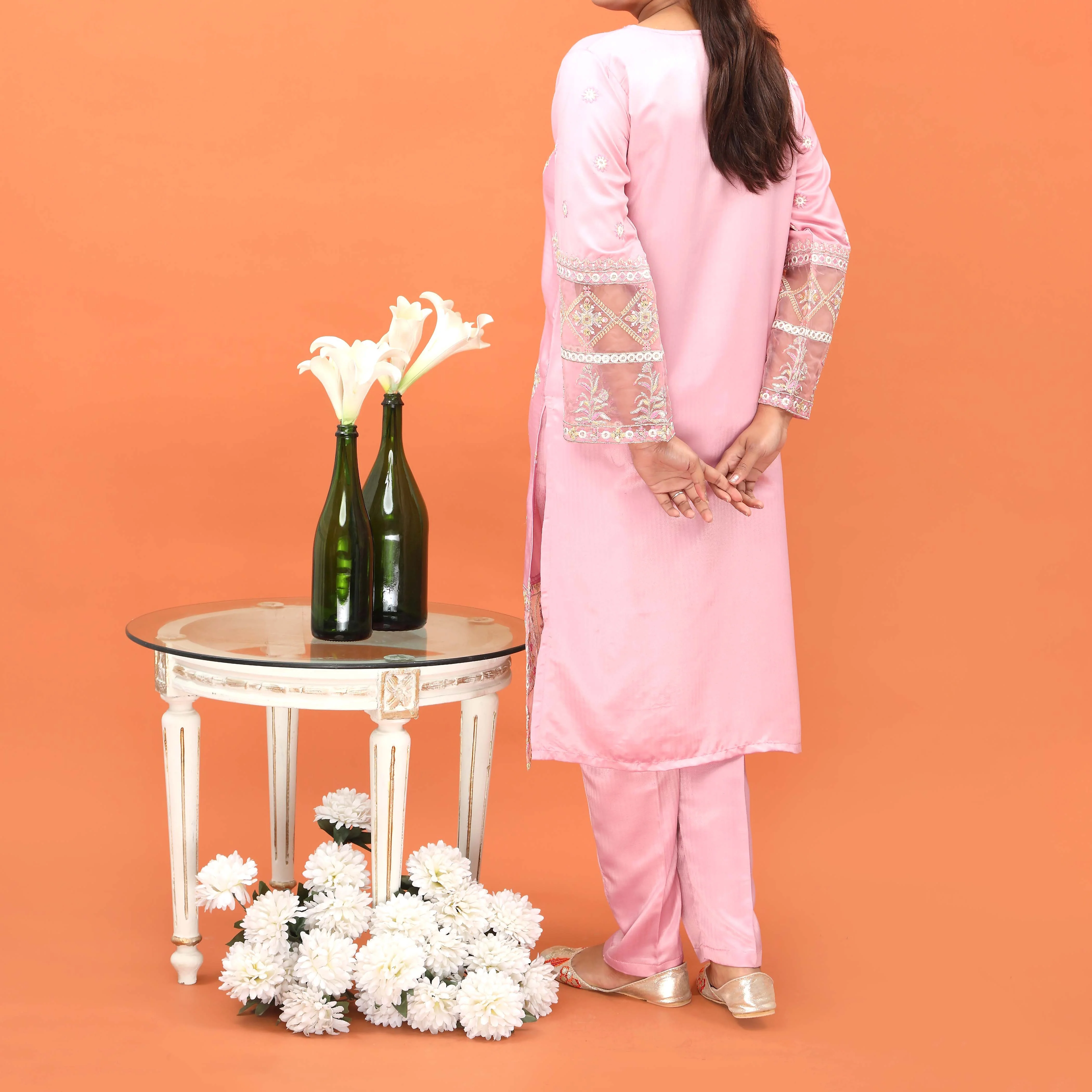 2PC- Embellished Acrylic Co-ord Set PW4158 - Image 3