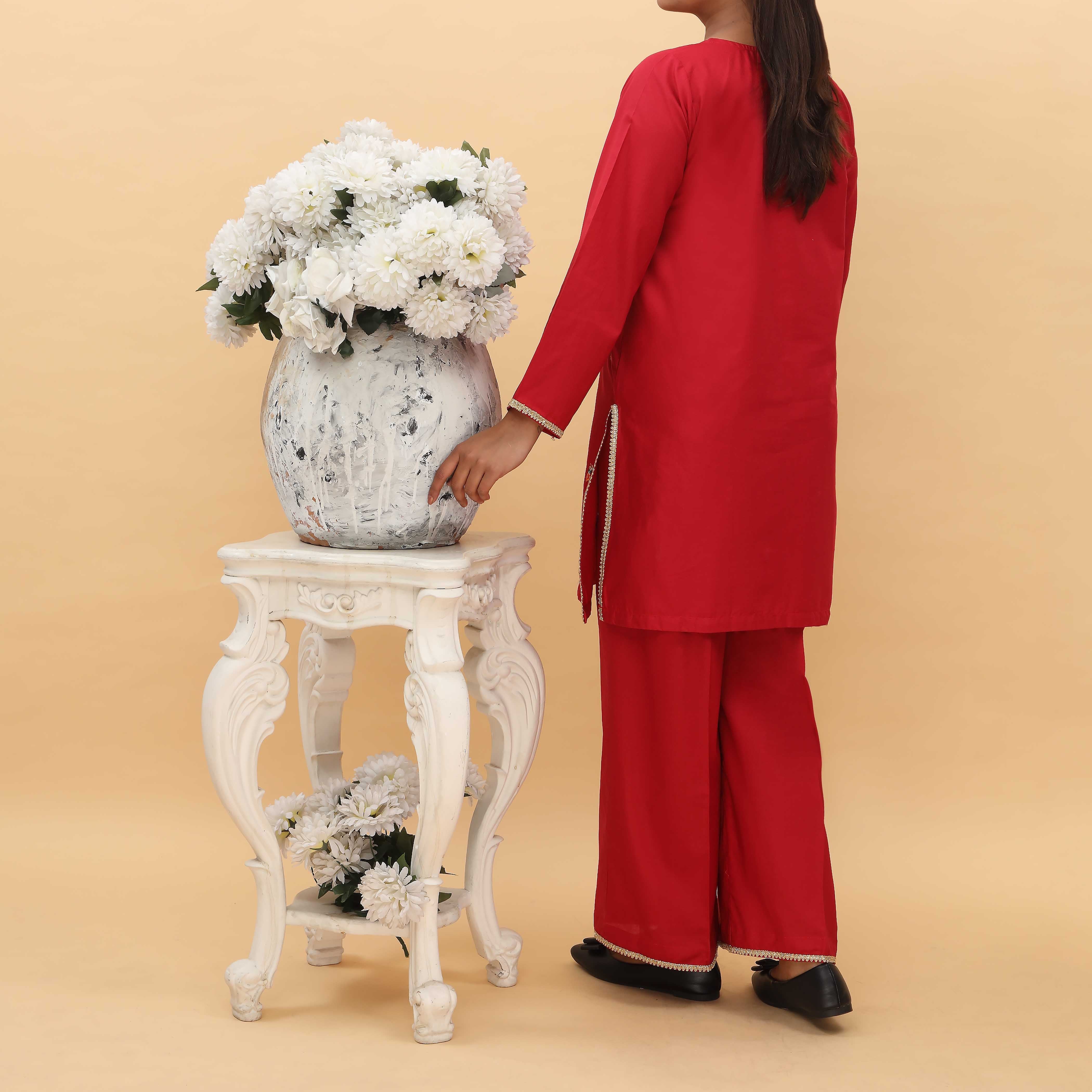 2PC- Embellished Cambric Cord Set PS5074 - Image 3