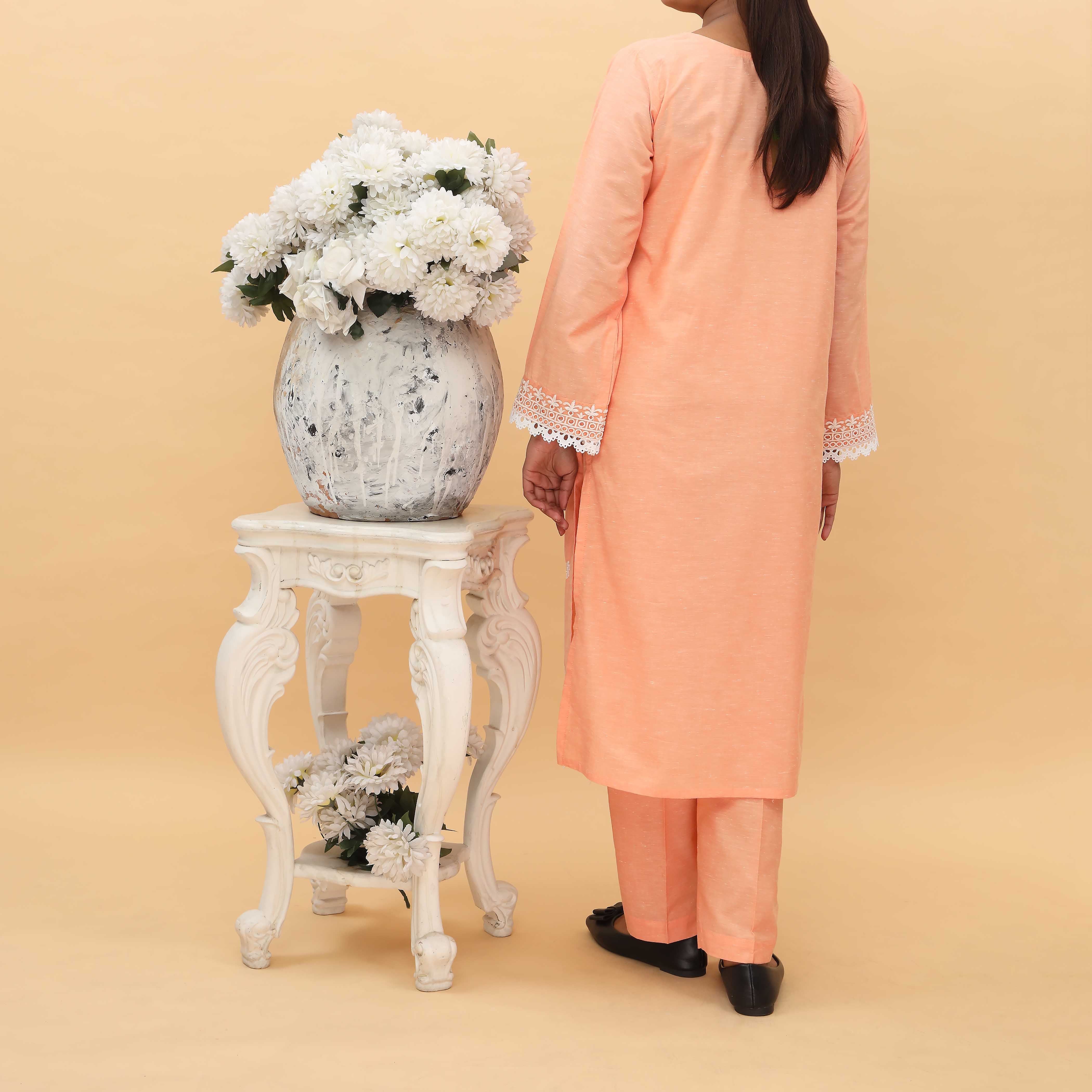 2PC- Embellished Cambric Cord Set PS5075 - Image 3