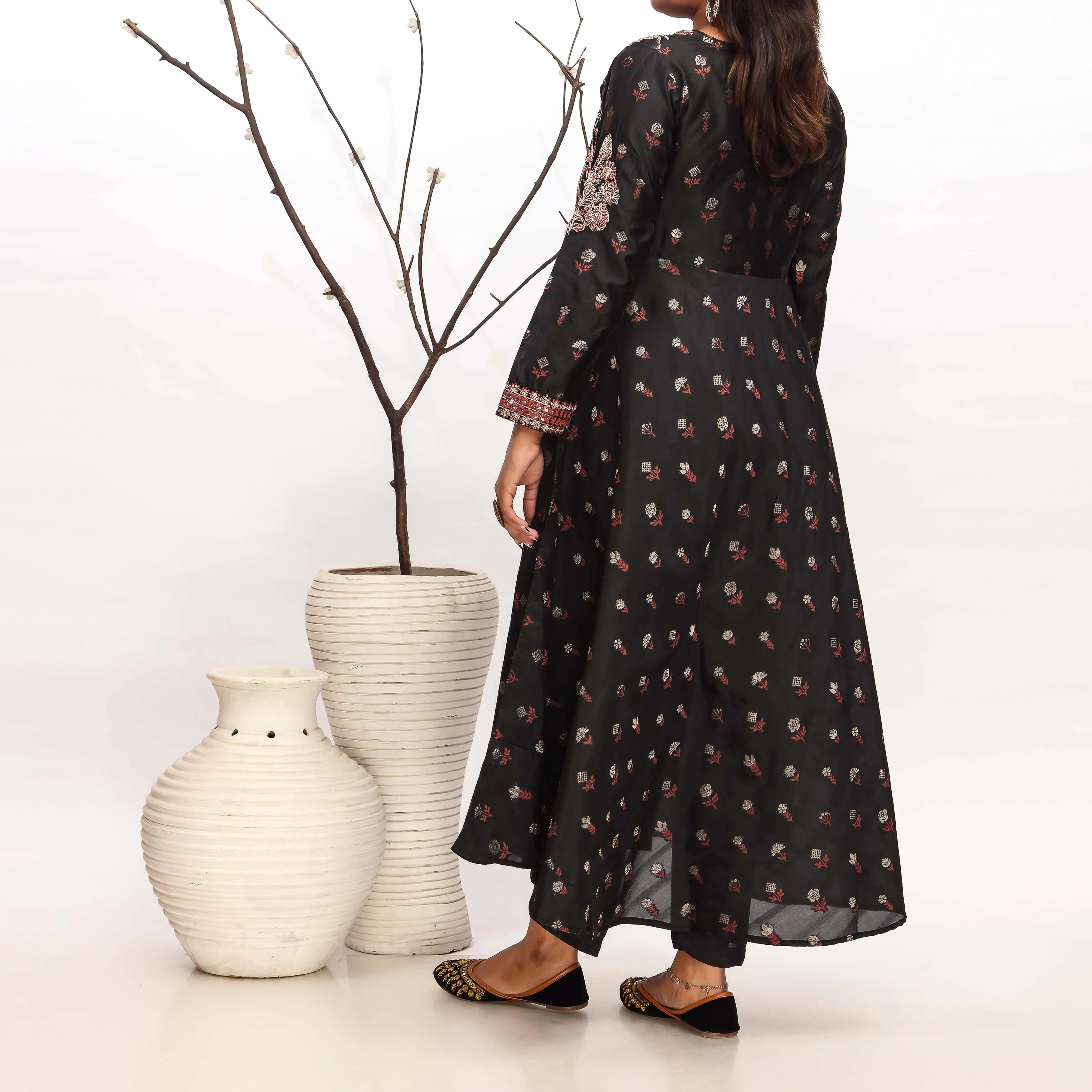 2PC- Embellished Jaquard Suit PS4383 - Image 3