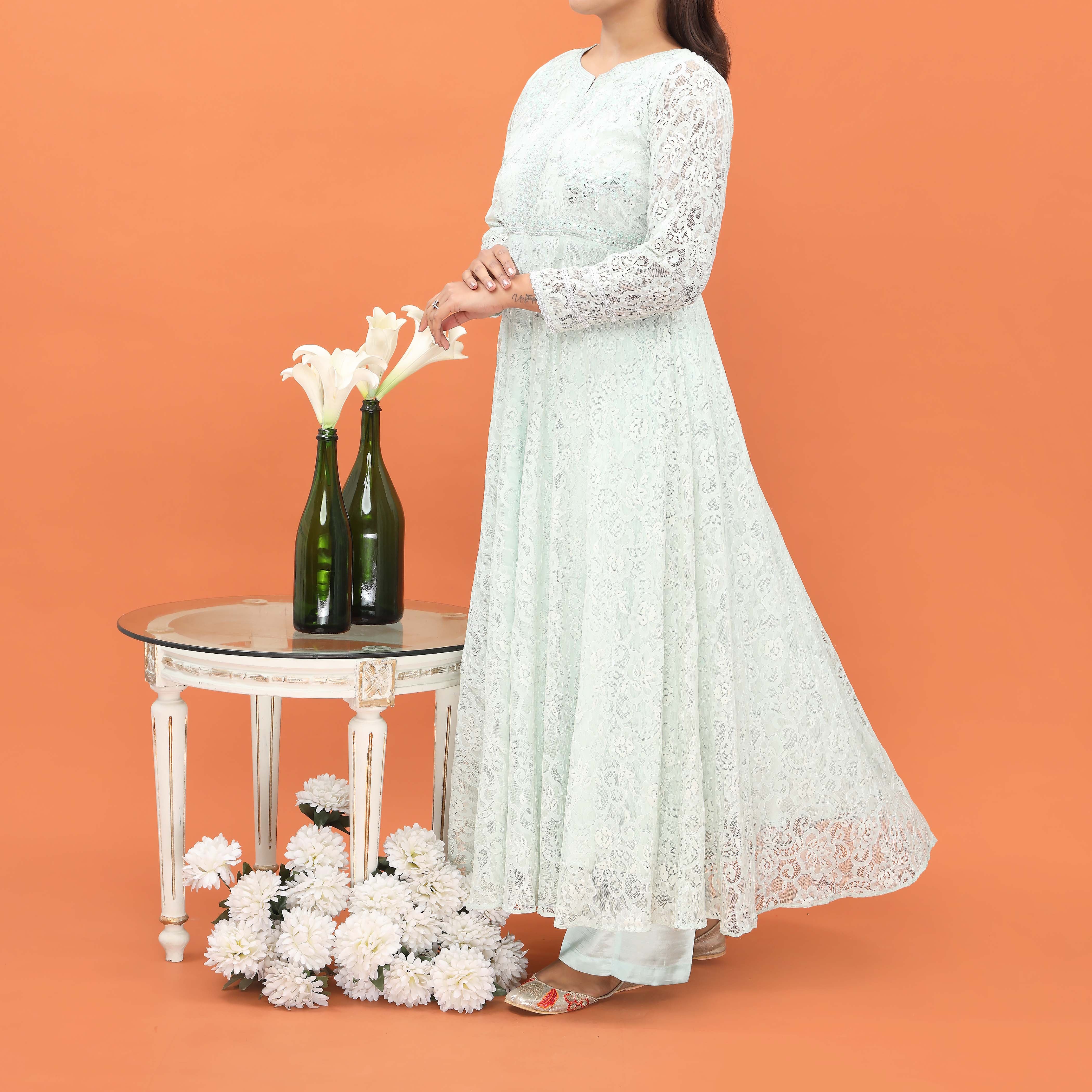 2PC- Embellished Net Co-ord Set PF5002 - Image 2