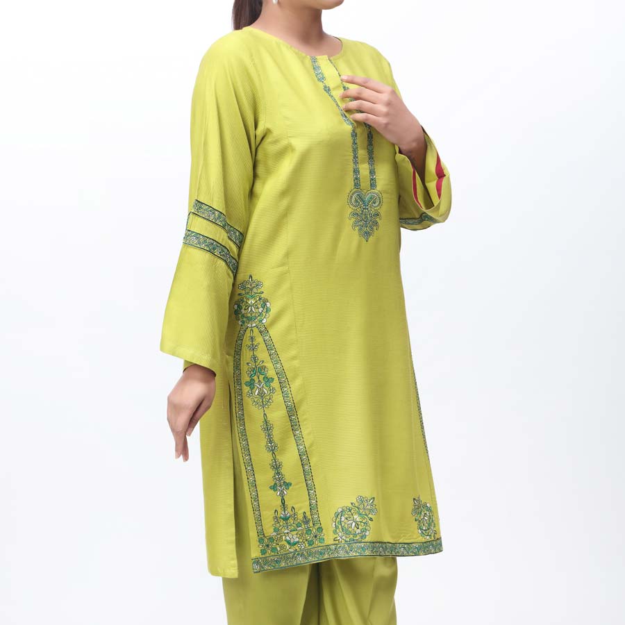 2PC- Embroidered Cambric Suit PW3996 - Image 2