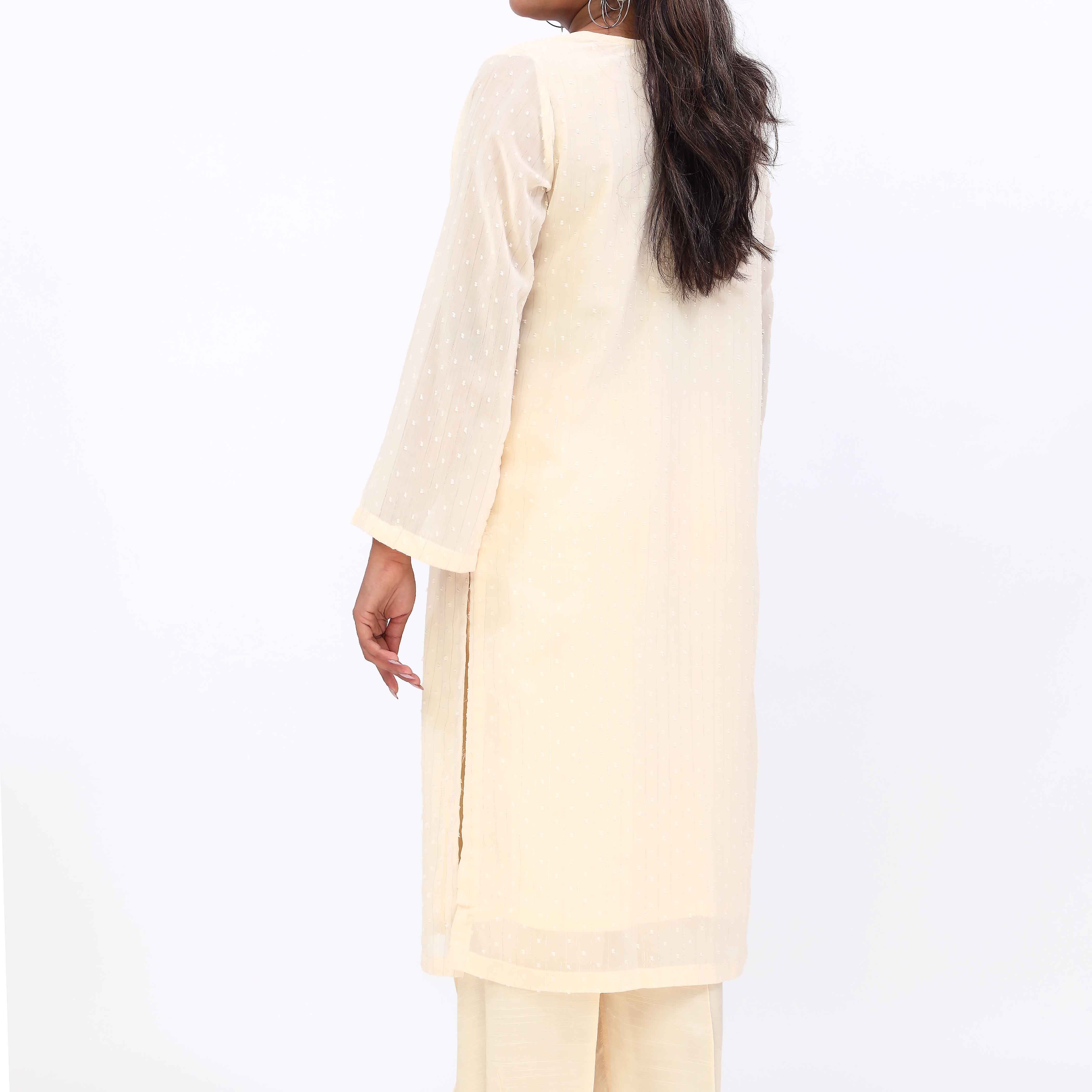 OPULENT<br>2 PC Embroidered Suit PS5373 - Image 5