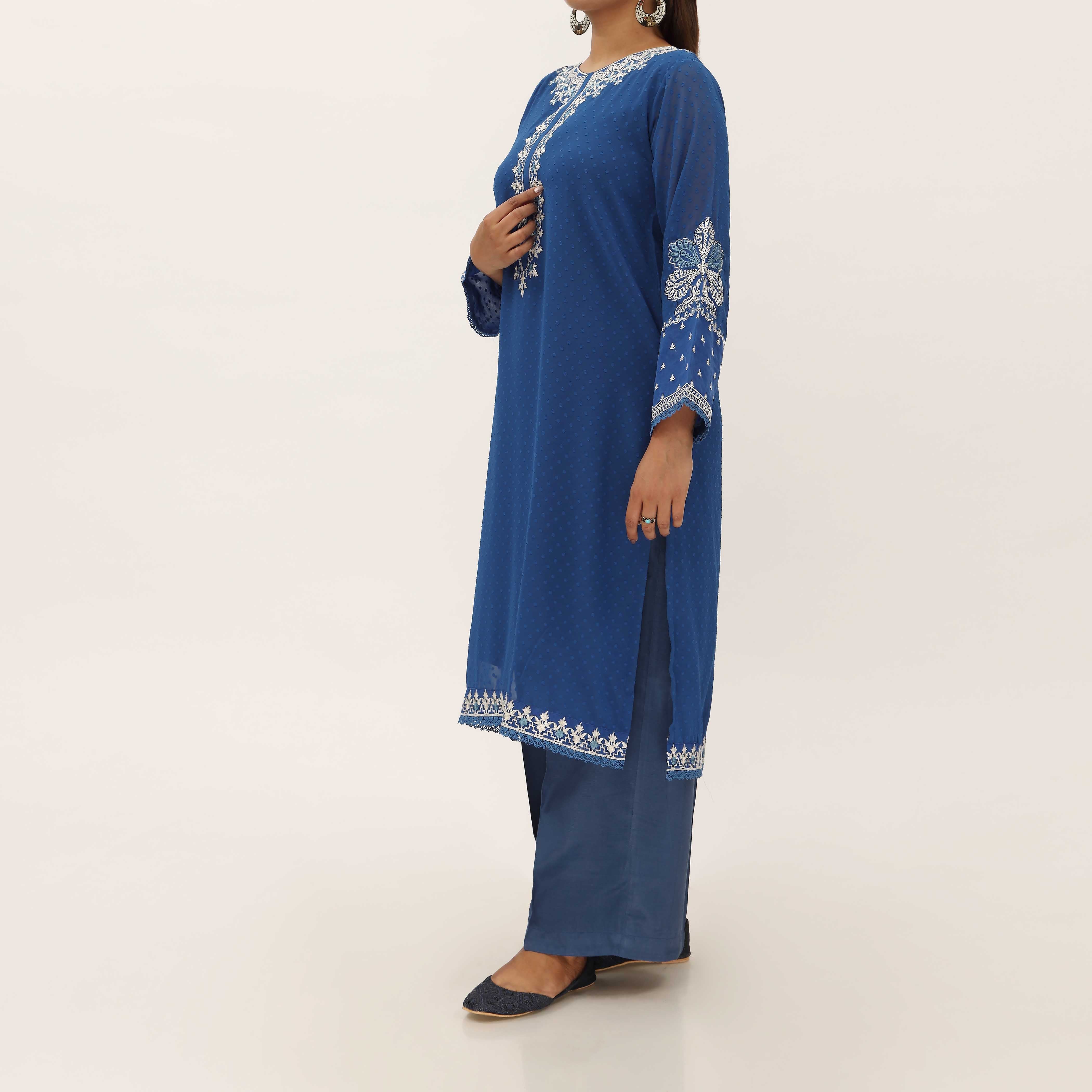 2PC- Georget Broshia Chiffon Suit PS5085 - Image 4