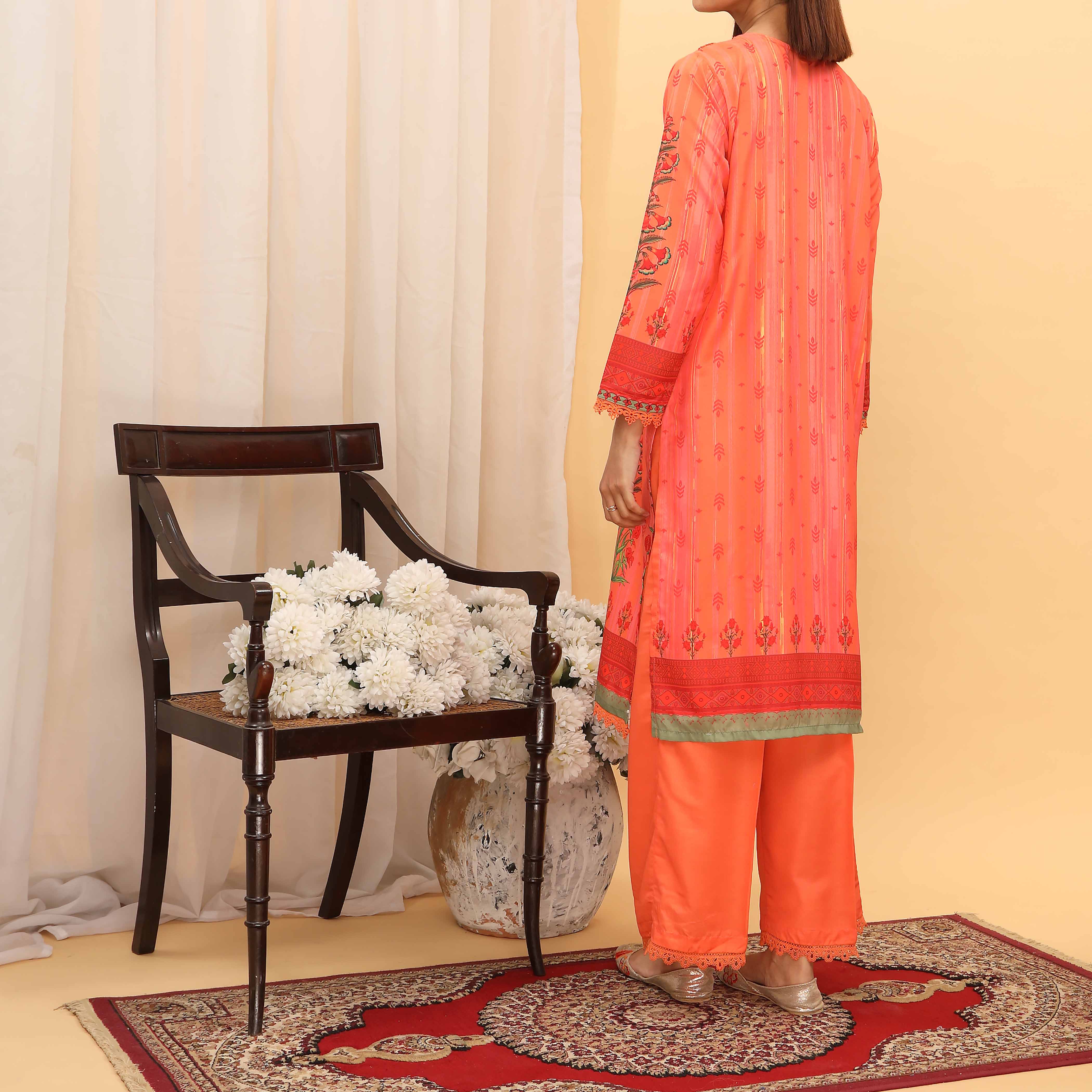 2PC- Intermix Cotton Suit PS5255 - Image 3