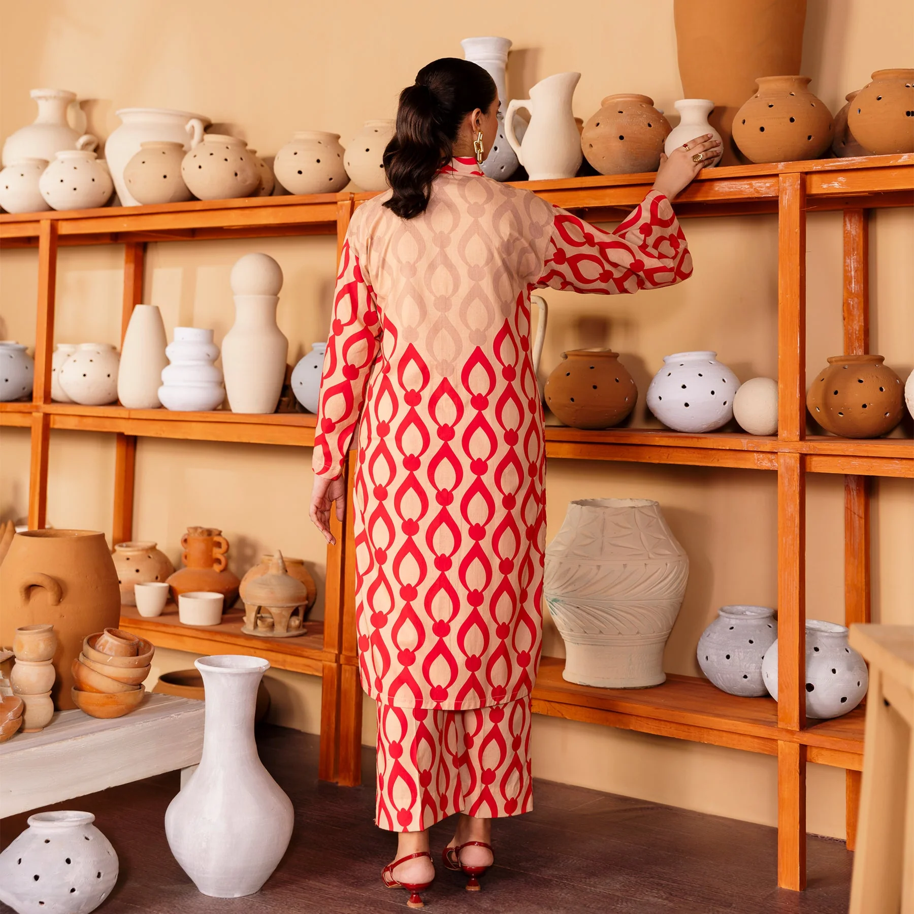 2PC- Printed Cambric Suit PW5053 - Image 4