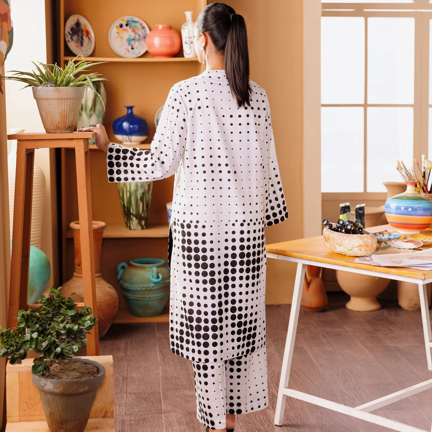 2PC- Printed Cambric Suit PW5104 - Image 5