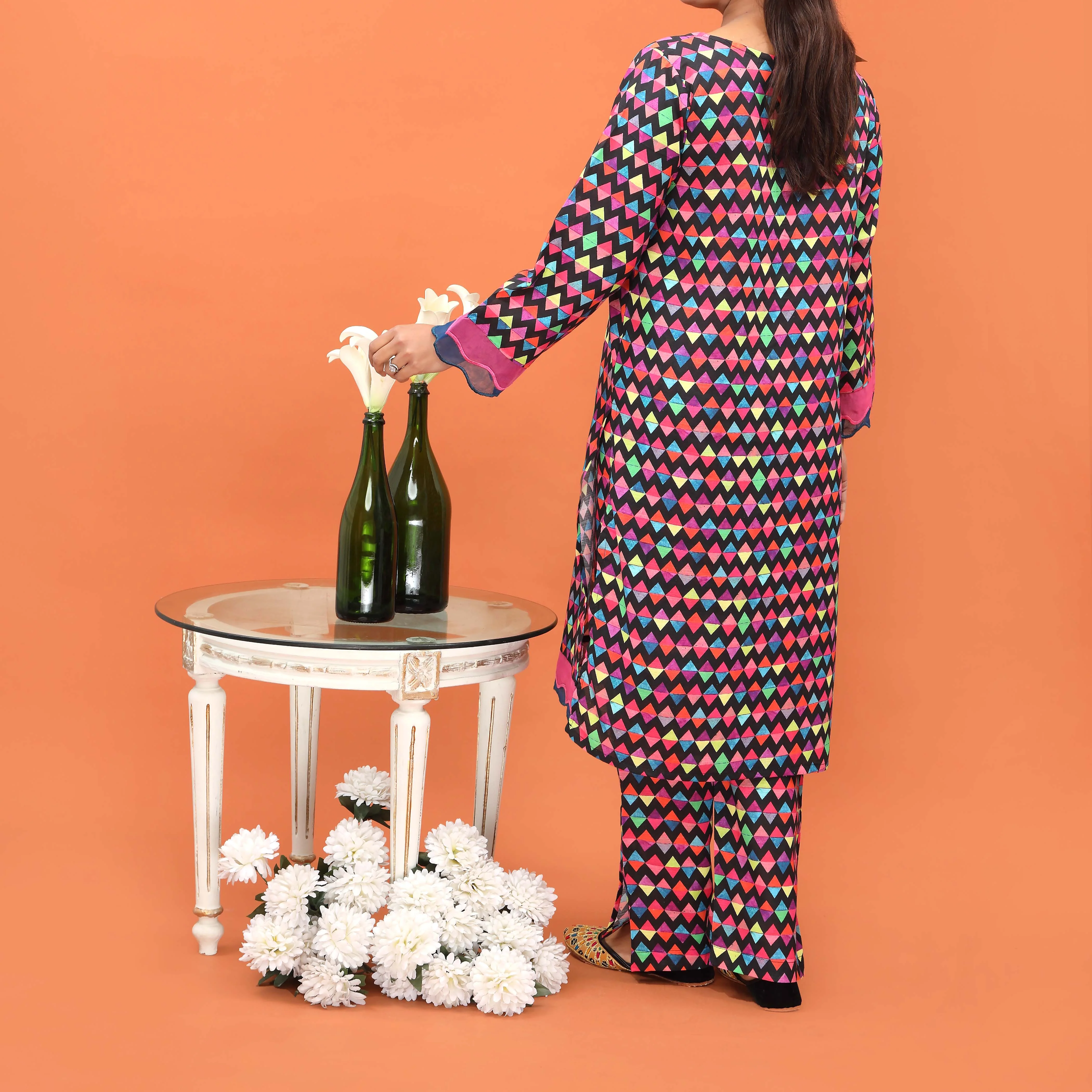 2PC- Printed Khaddar Co-ord Set PW4245 - Image 3