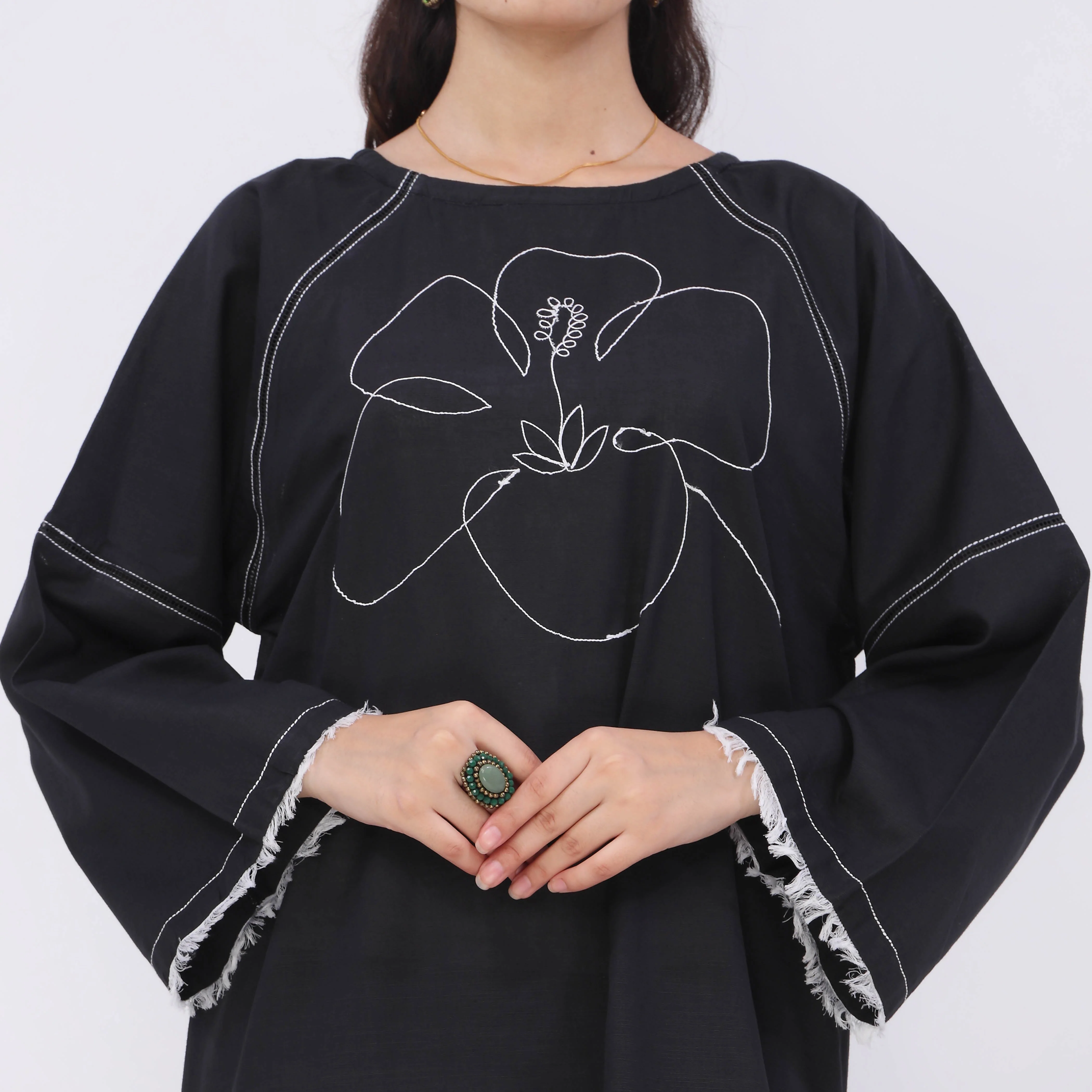 Kara<br>2 PC Embroidered Suit PW5002 - Image 3