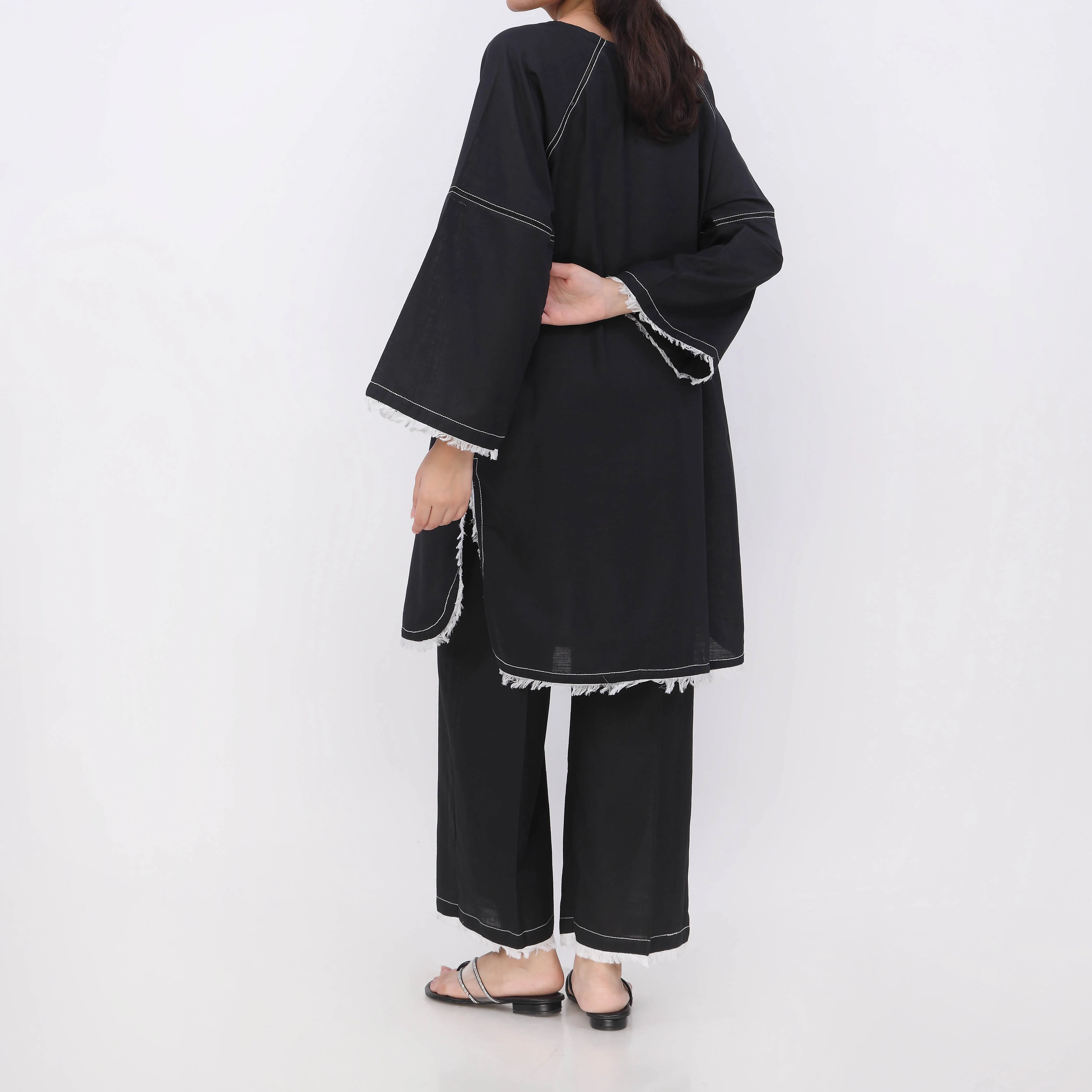 Kara<br>2 PC Embroidered Suit PW5002 - Image 5