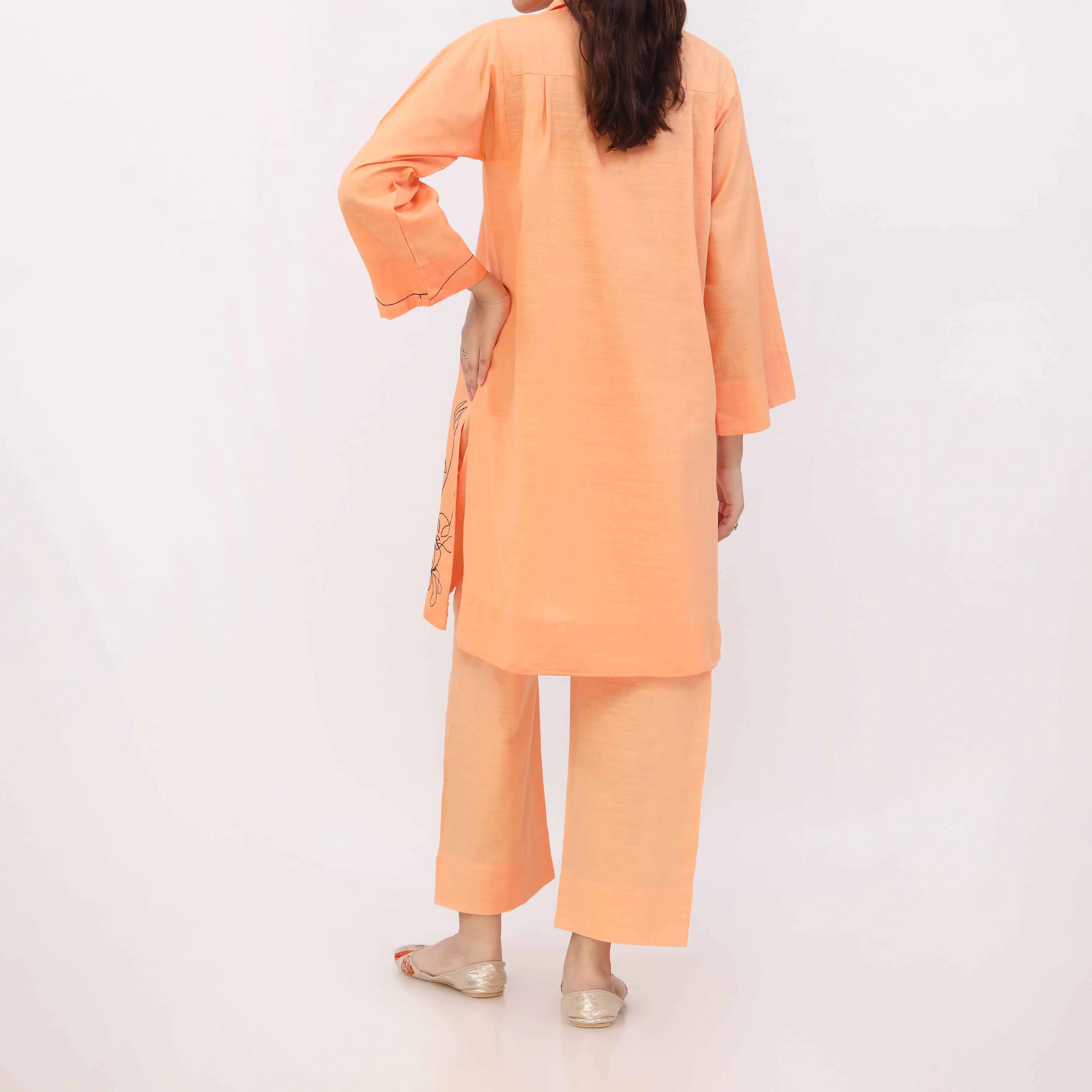 2PC Slub Khadder With Embroidery PW5012 - Image 5