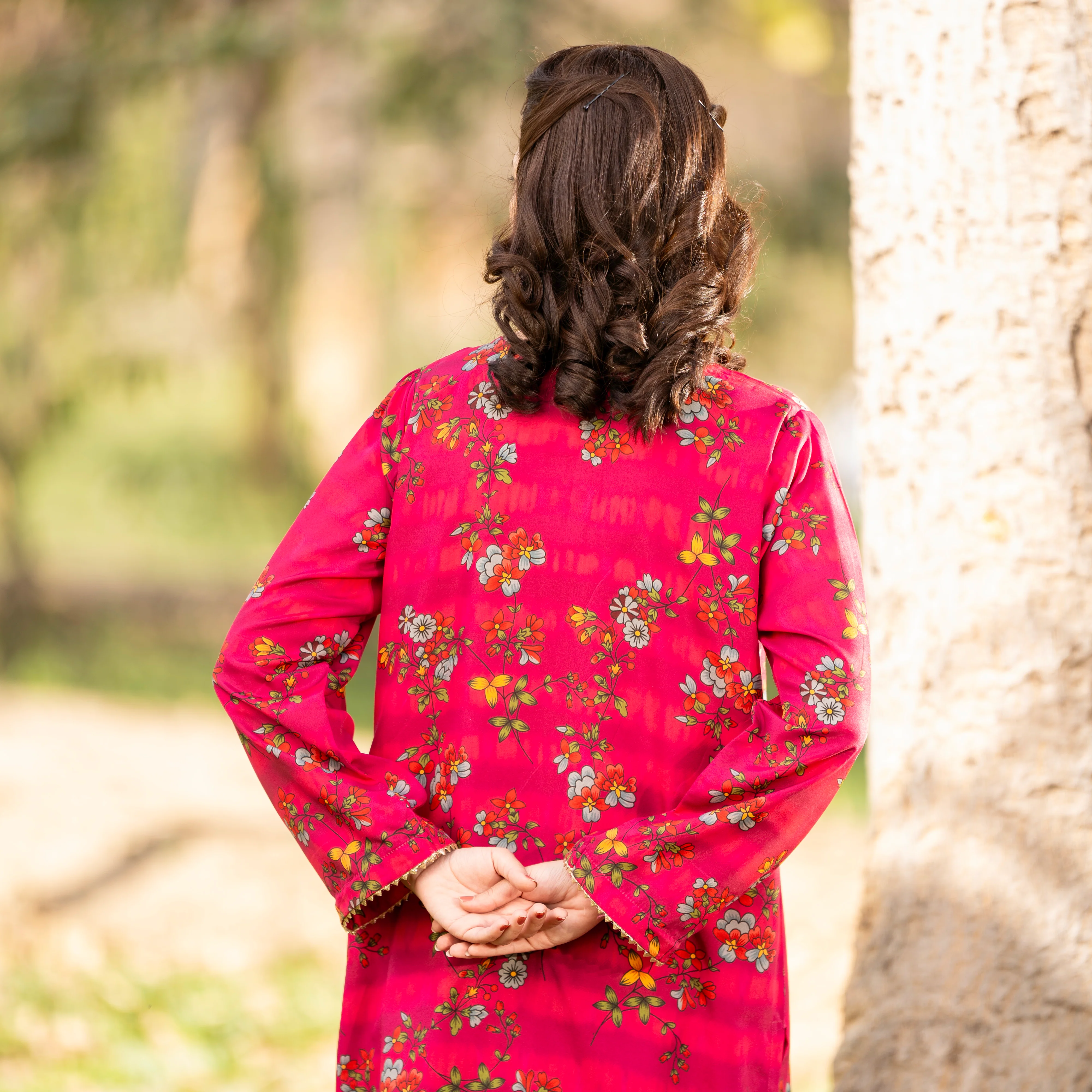 2PC- Unstitched Digital Printed Blended Cotton Suit US5060 - Image 3