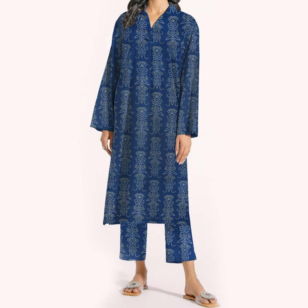 2PC- Unstitched Digital Printed Khaddar Suit PW9338