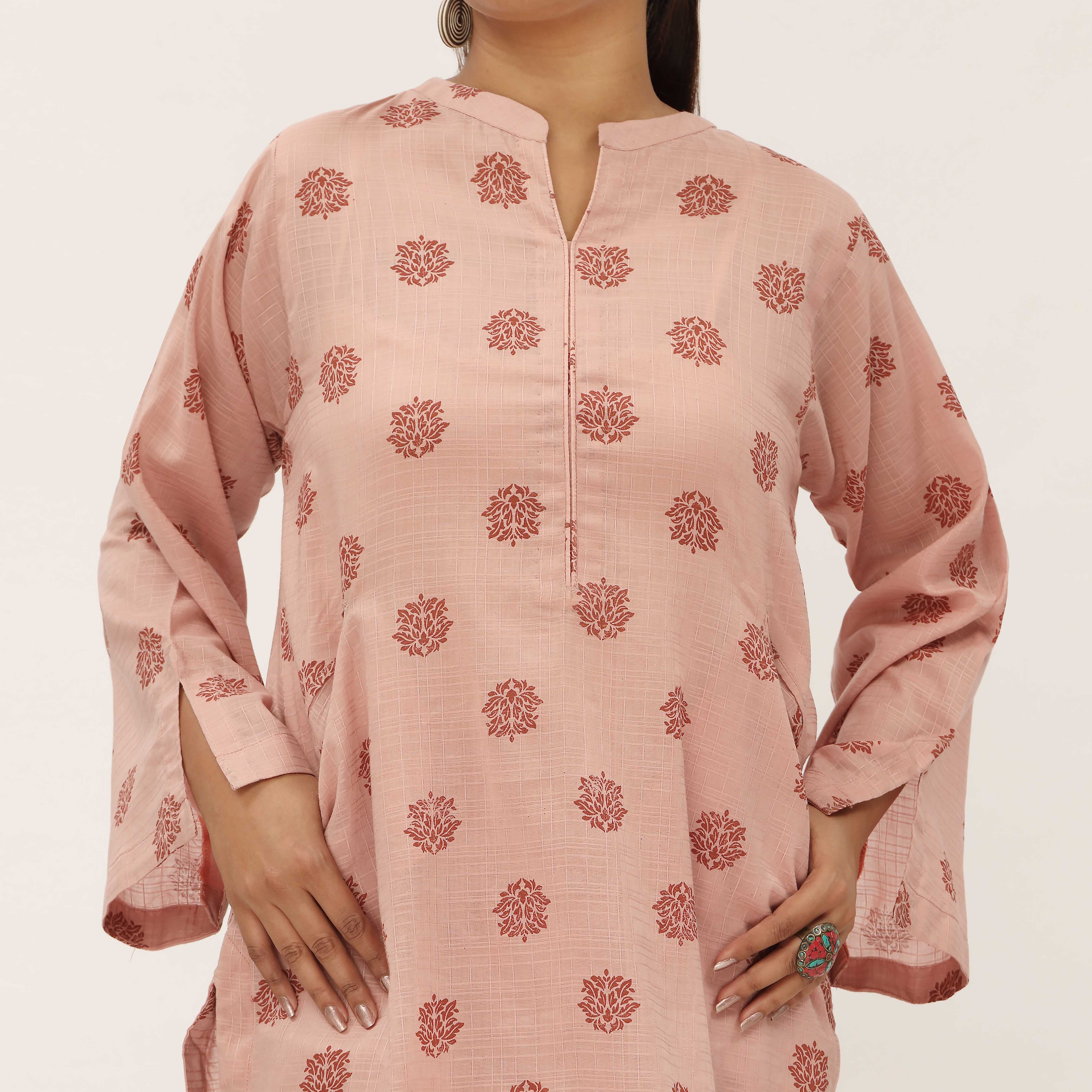 2PC- Unstitched Screen Printed Cotton Suit US5300 - Image 4