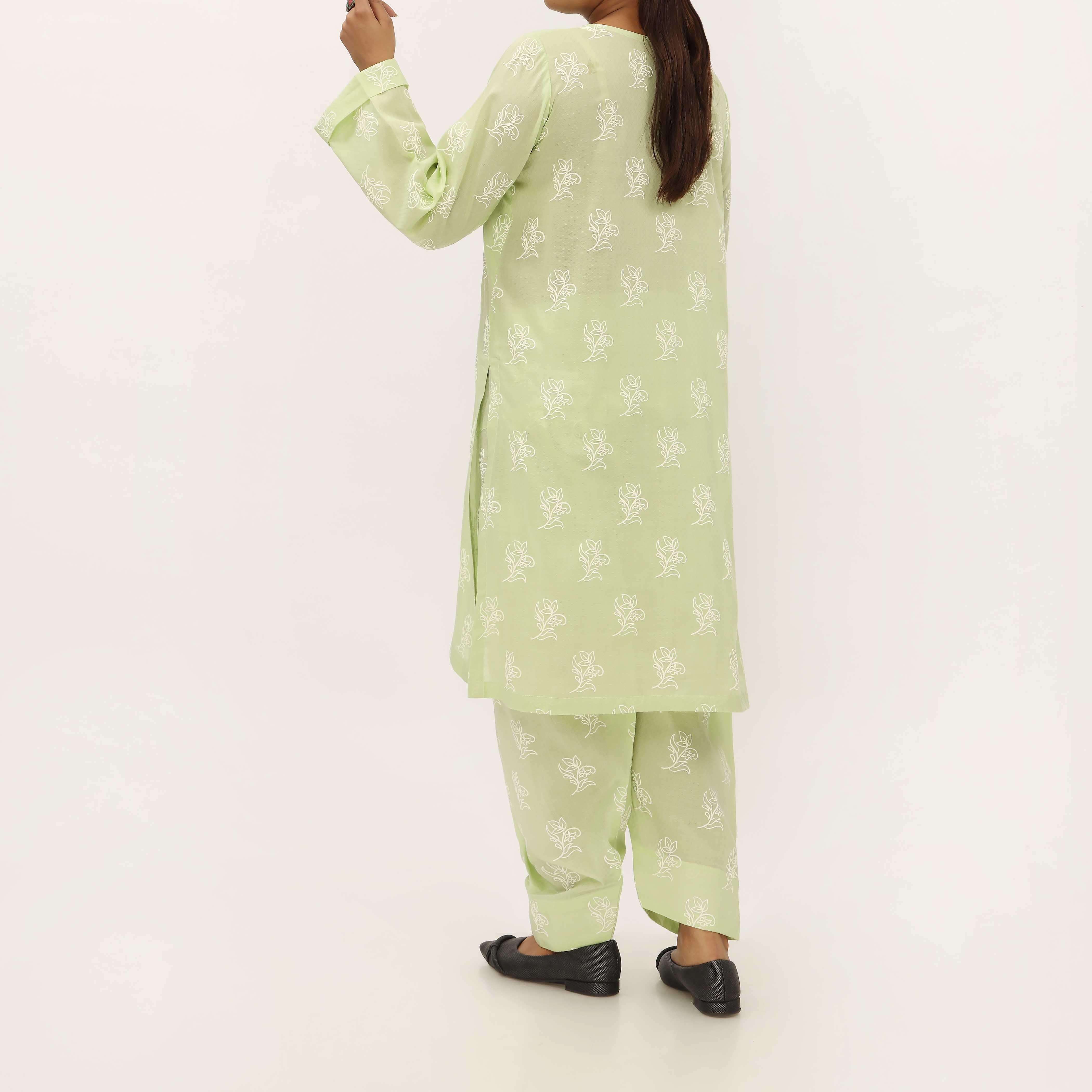 2PC- Unstitched Screen Printed Cotton Suit US5312 - Image 3