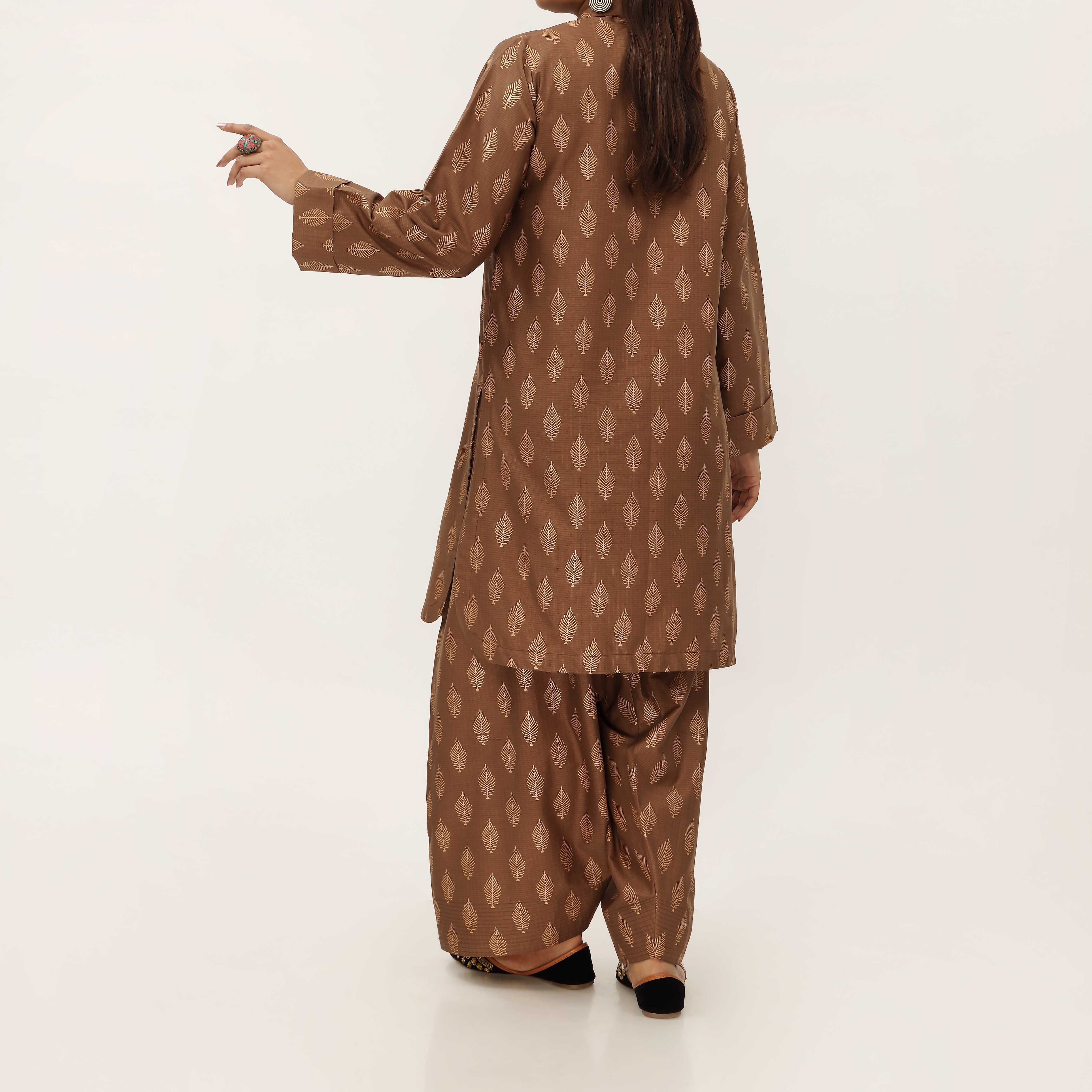 2PC- Unstitched Screen Printed Cotton Suit US5326 - Image 3