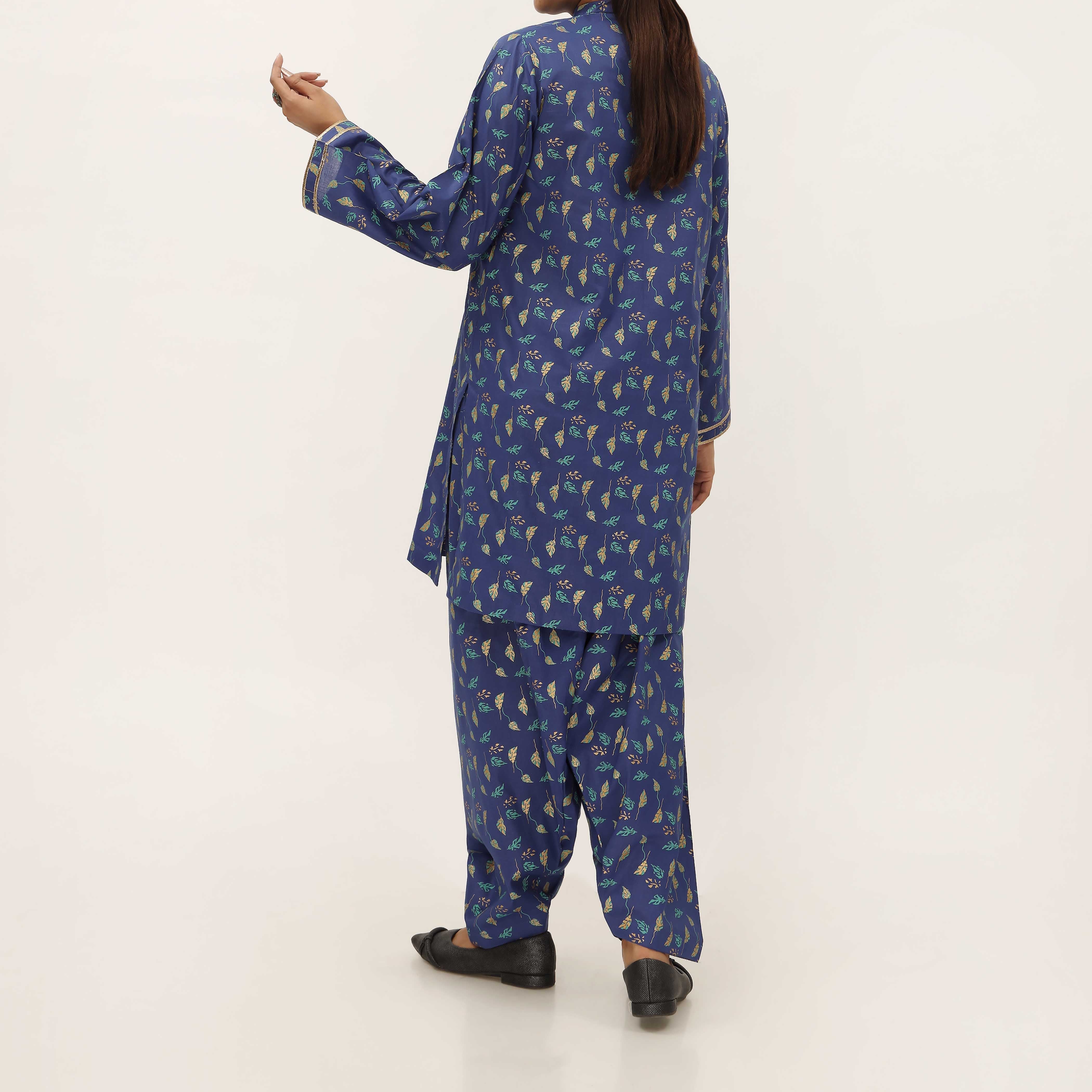 2PC- Unstitched Screen Printed Cotton Suit US5332 - Image 2