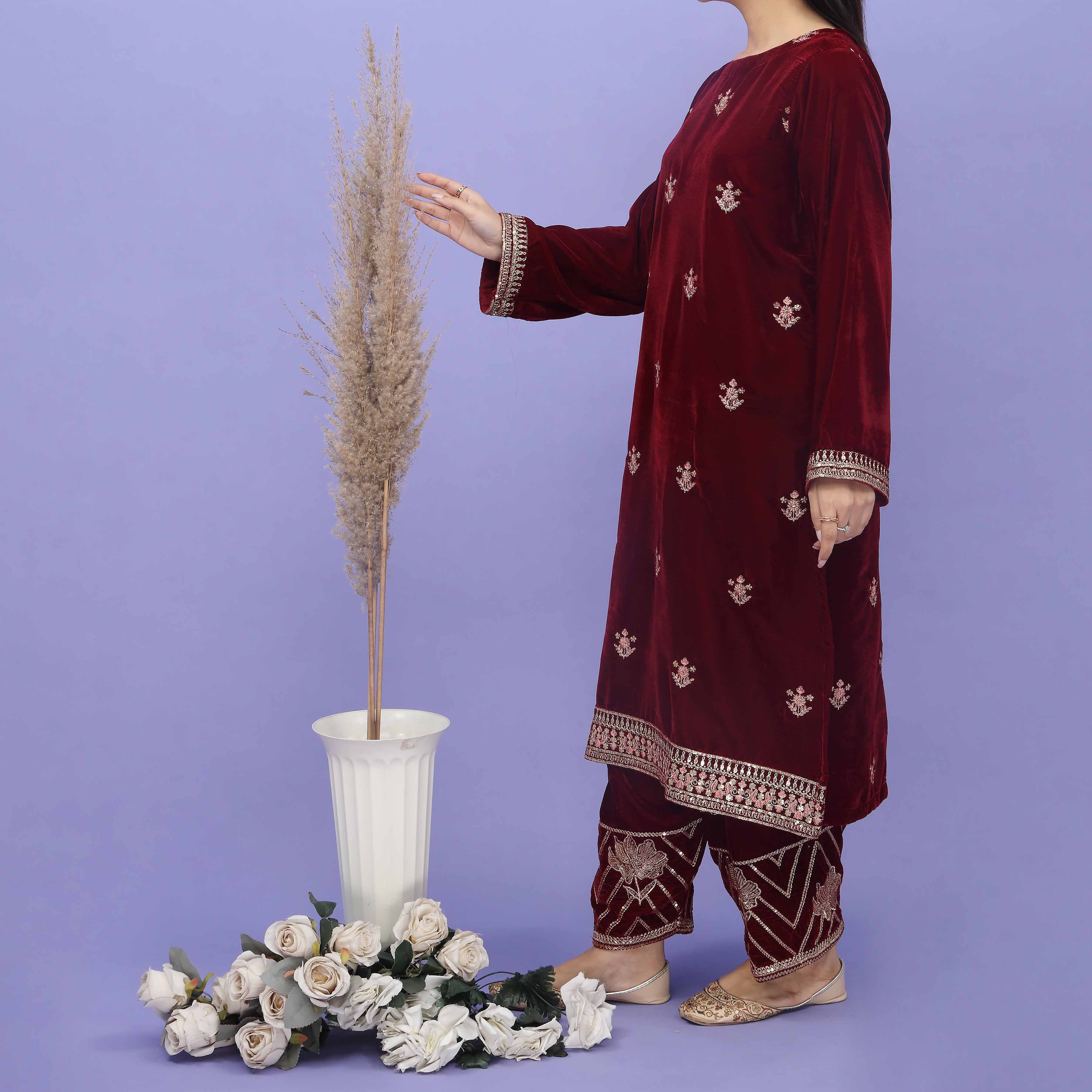 2PC- Velvet Suit PW4251 - Image 3