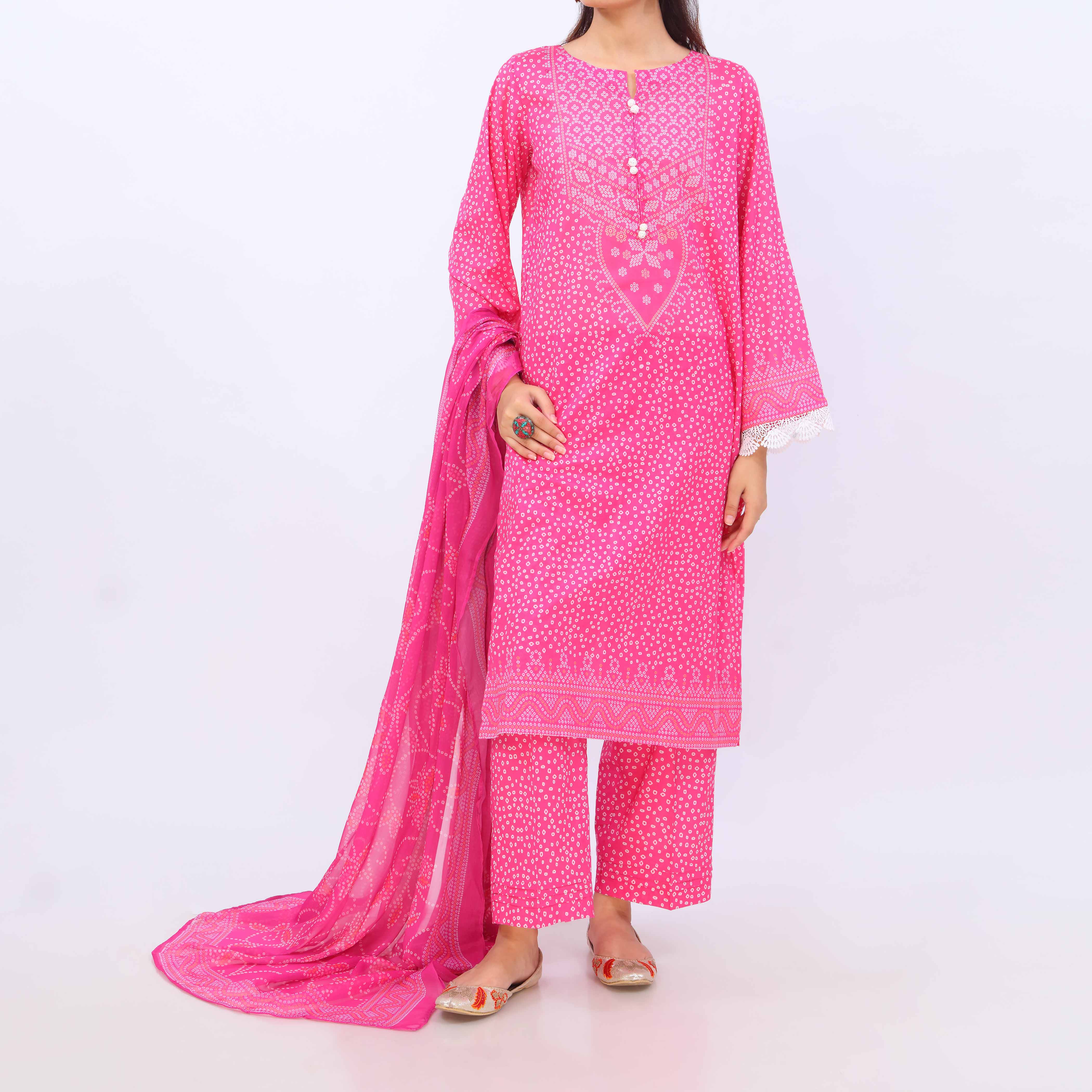3 PC- Digital Printed Lawn Suit PS5396 - Image 2