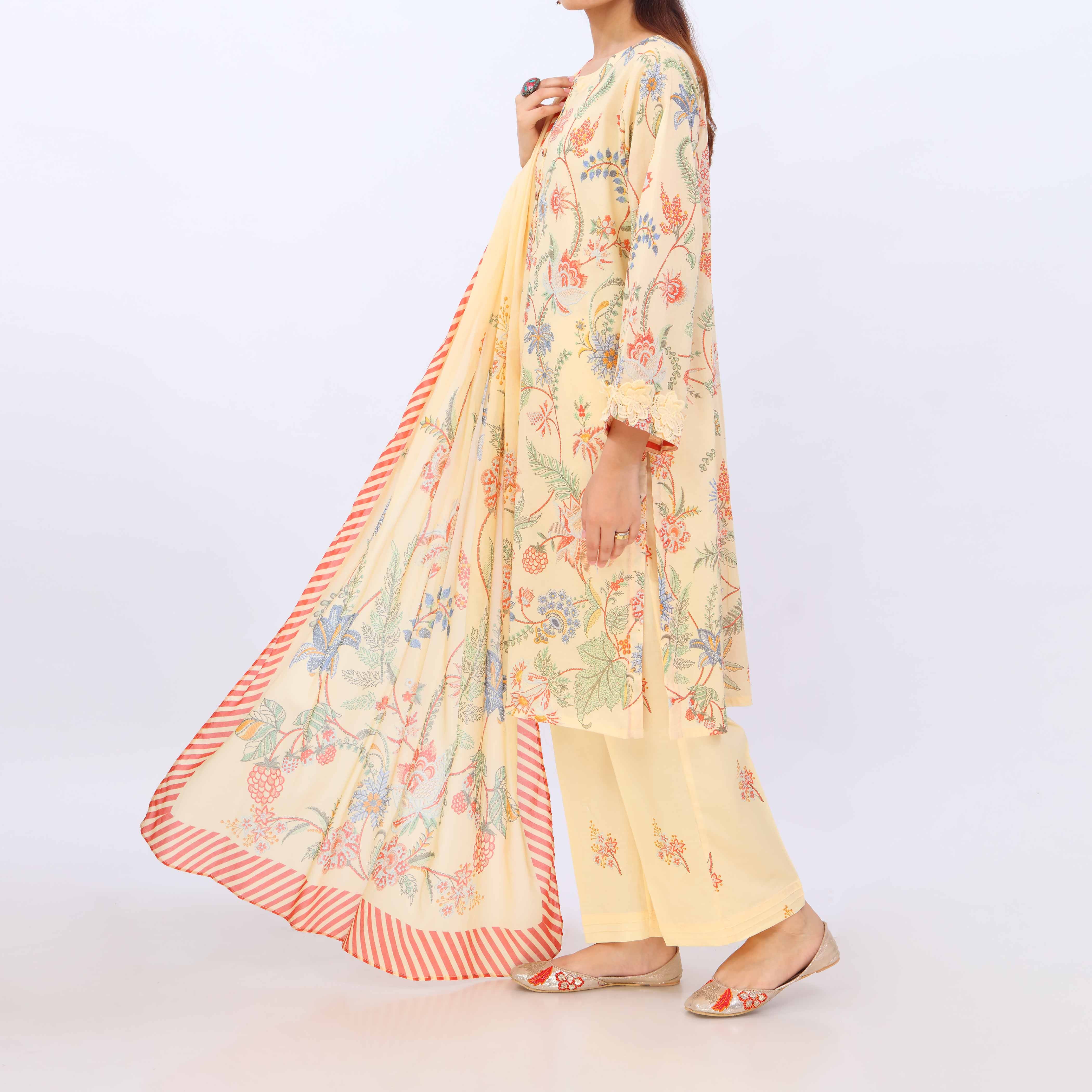3 PC- Digital Printed Lawn Suit PS5432 - Image 4