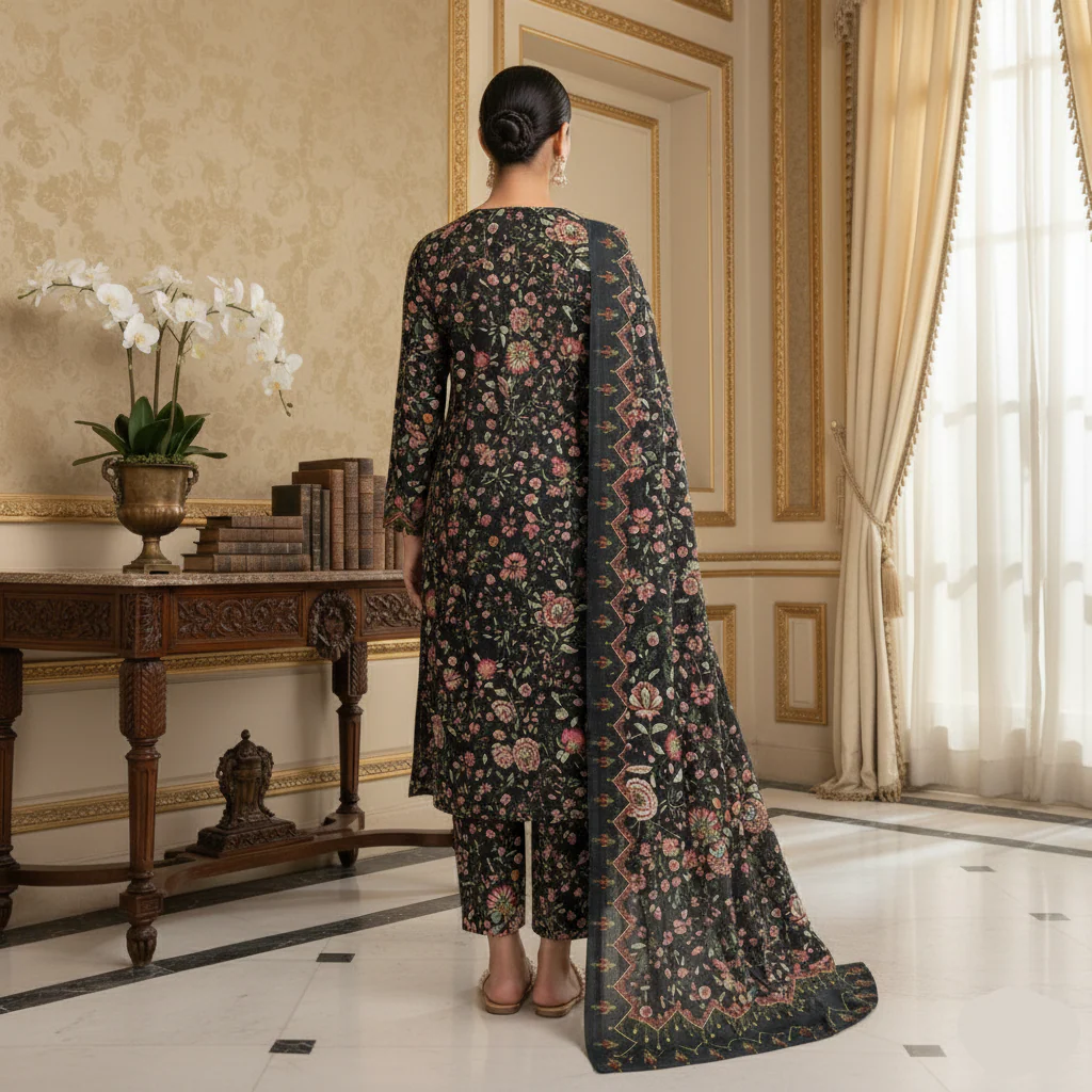 3PC Unstitched Printed Suit US5531 - Image 5