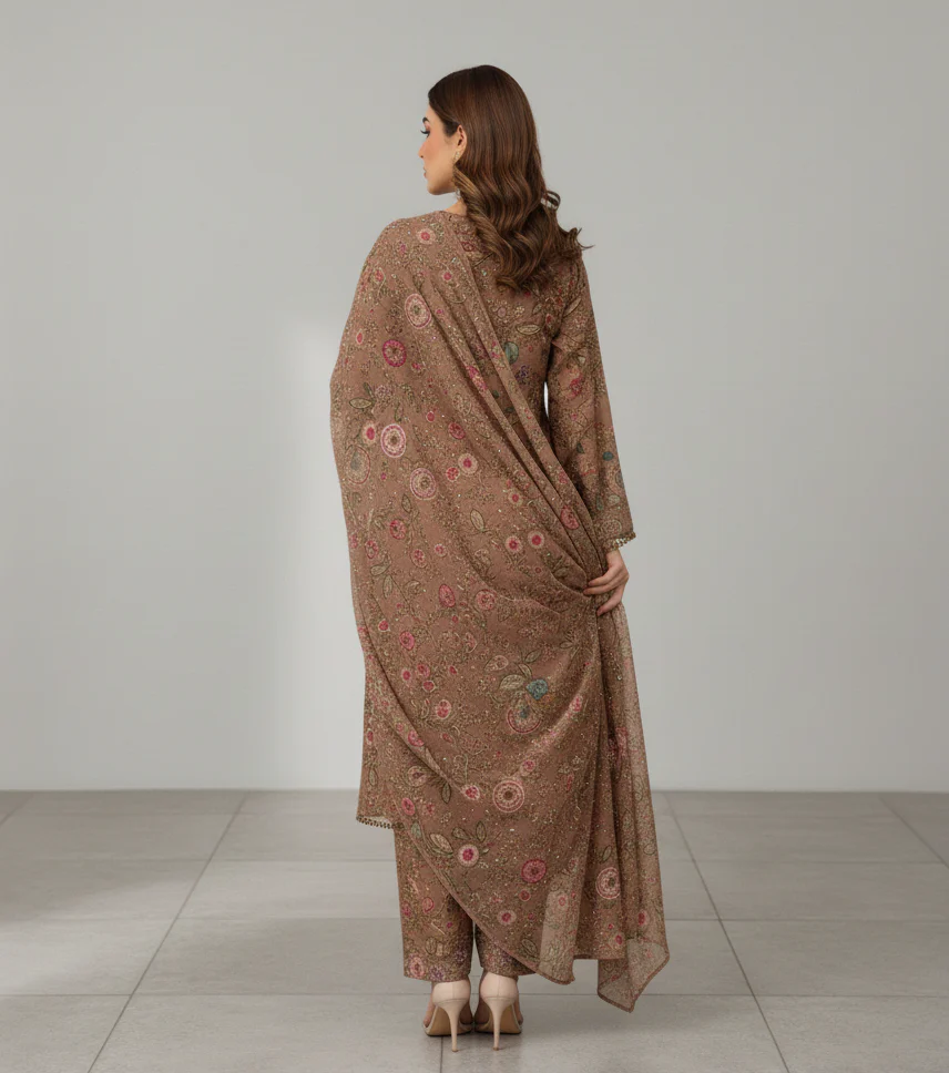 3PC Unstitched Printed Suit US5532 - Image 5