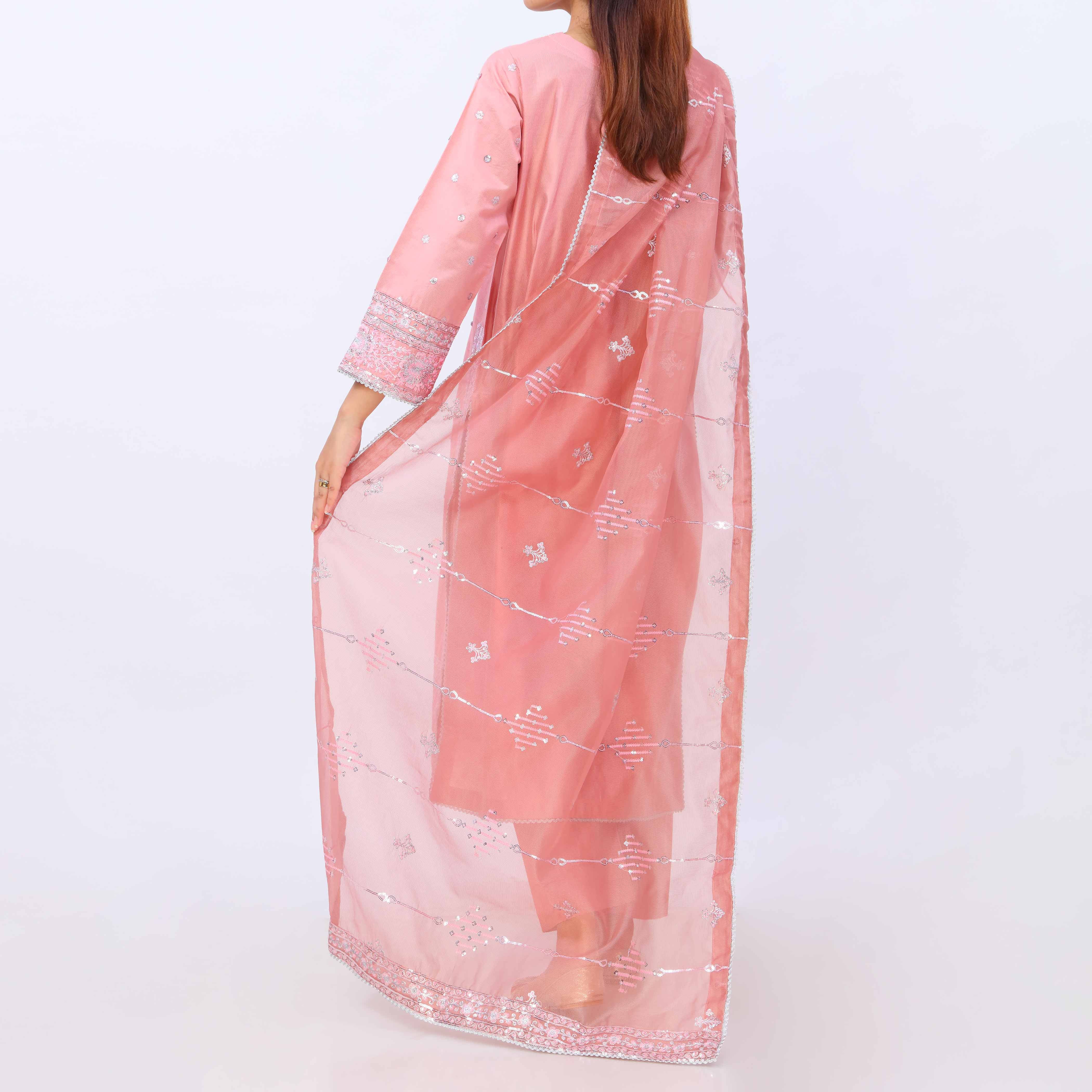 3 PC- Viscose Embellished Suit PF5048 - Image 4