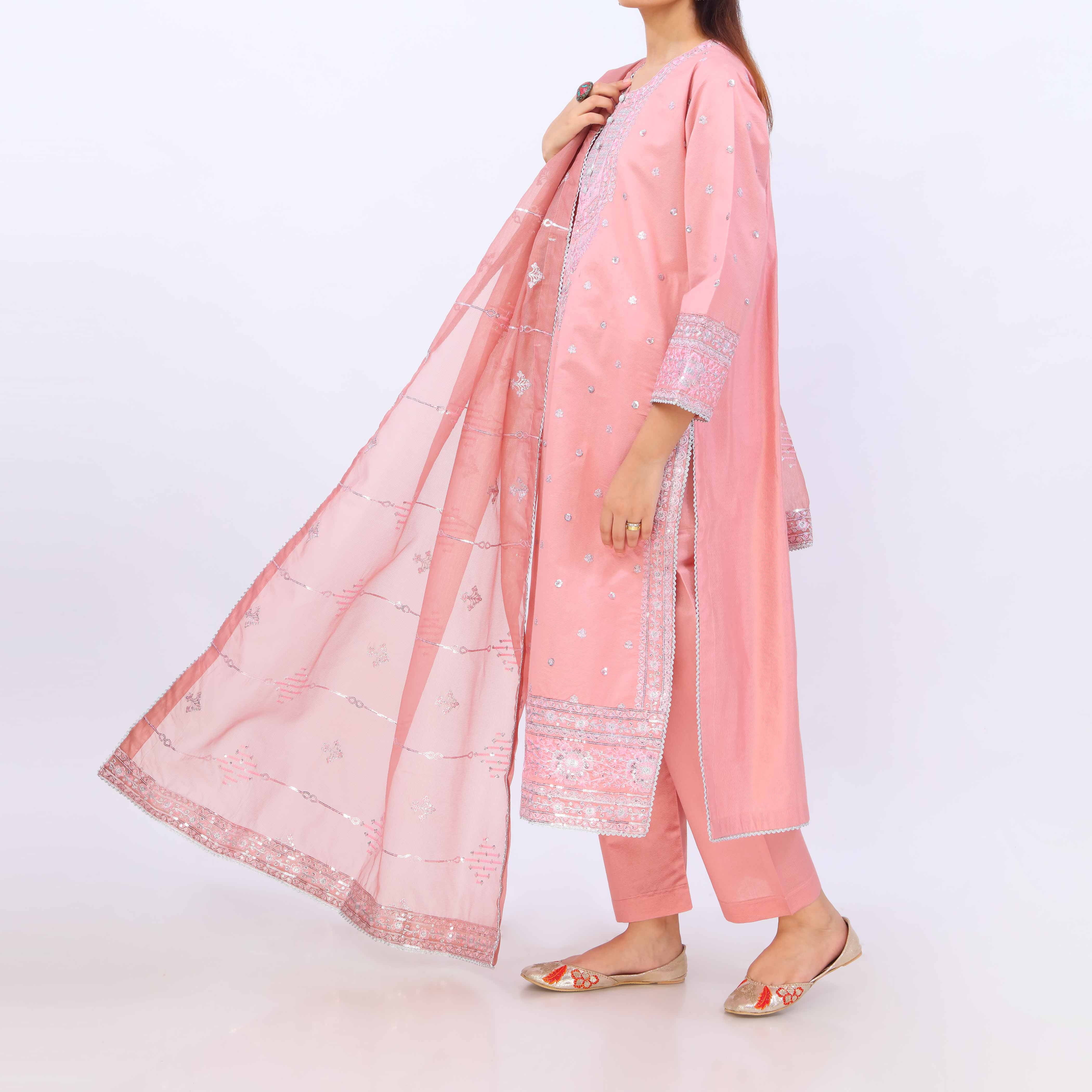 3 PC- Viscose Embellished Suit PF5048 - Image 5