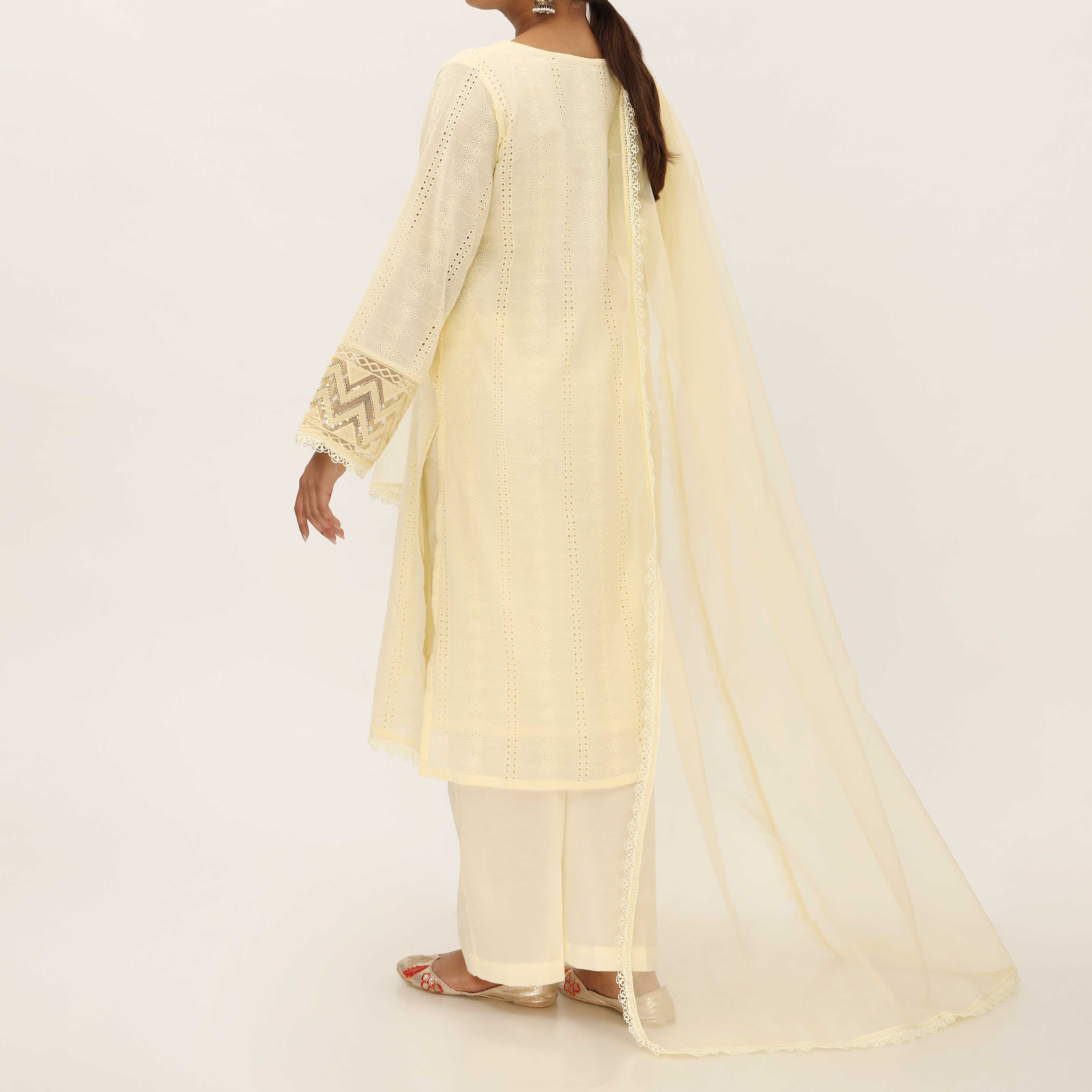 3PC- Chikankari Schifili Suit PS5321 - Image 3