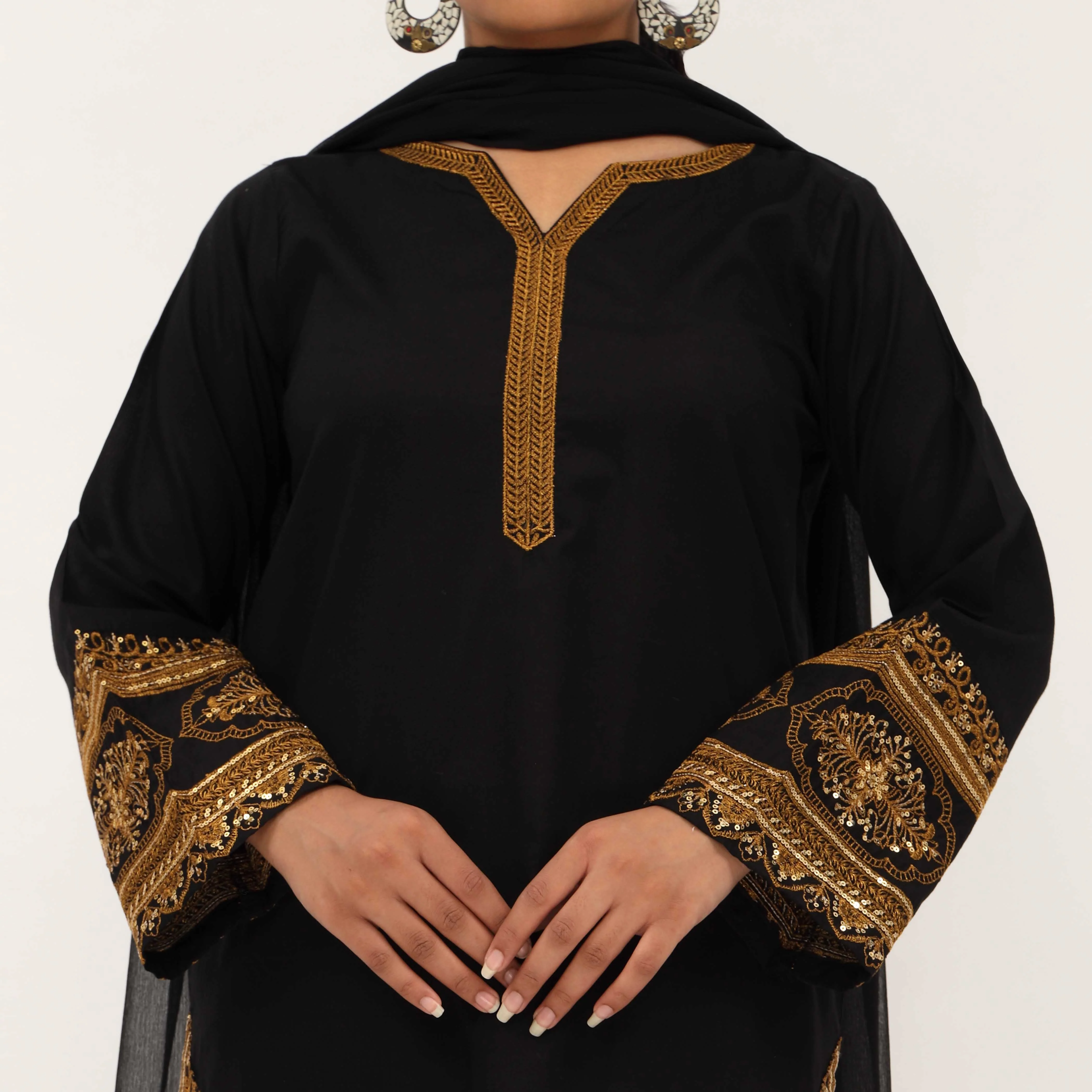 3PC- Cotton Cambric Suit PS5249 - Image 2