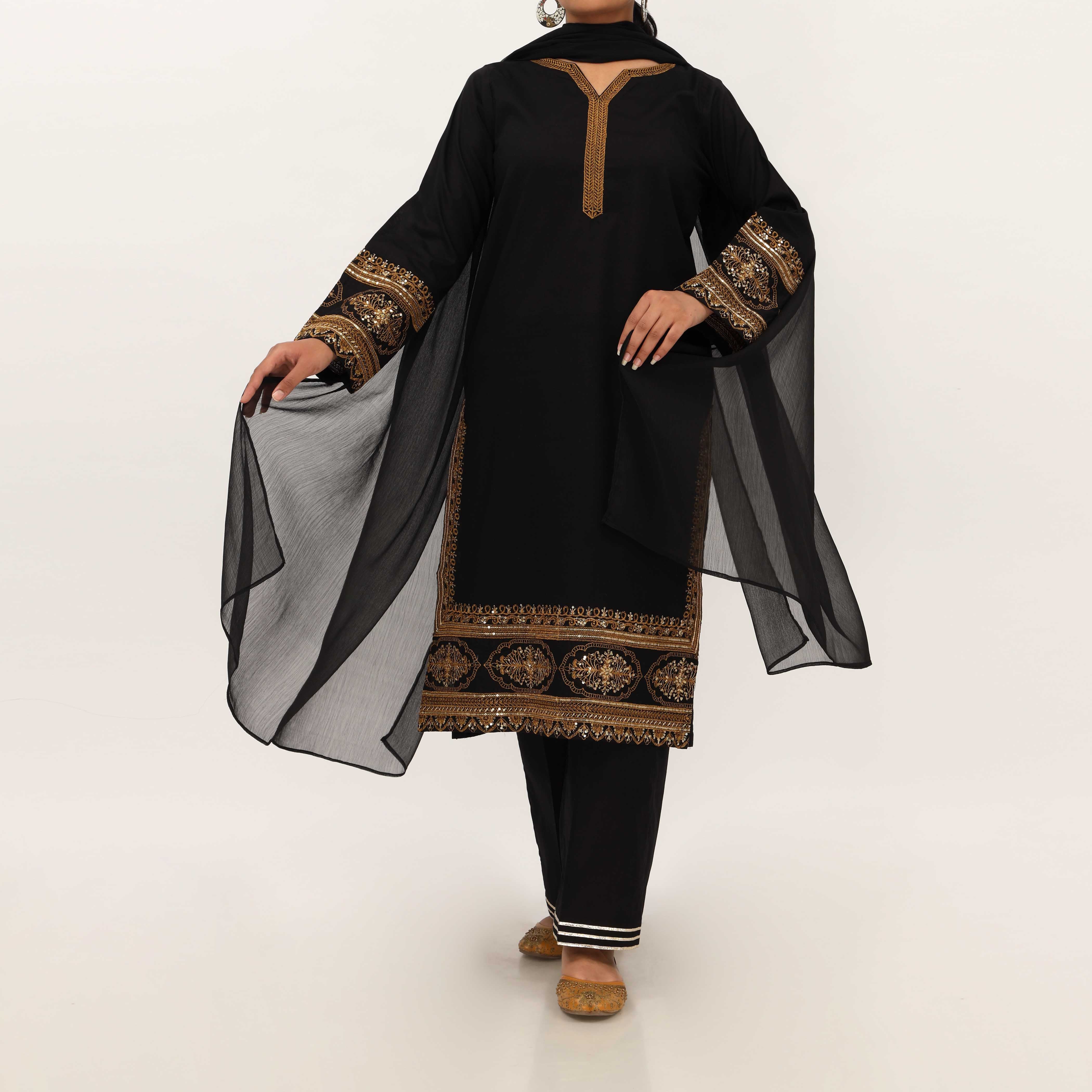 3PC- Cotton Cambric Suit PS5249 - Image 3