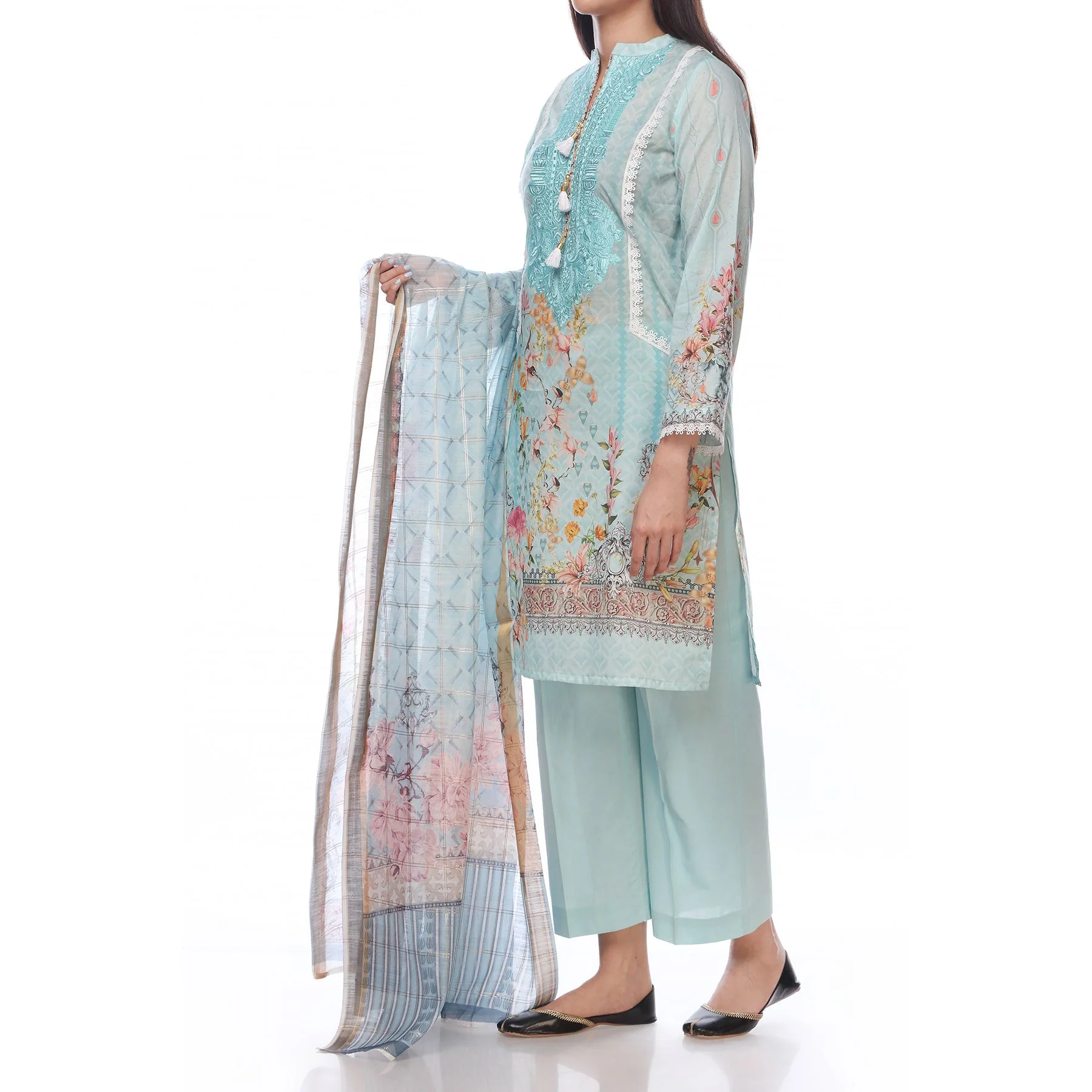 3PC- Digital Printed Lawn Embroidered Suit PS2335 - Image 2