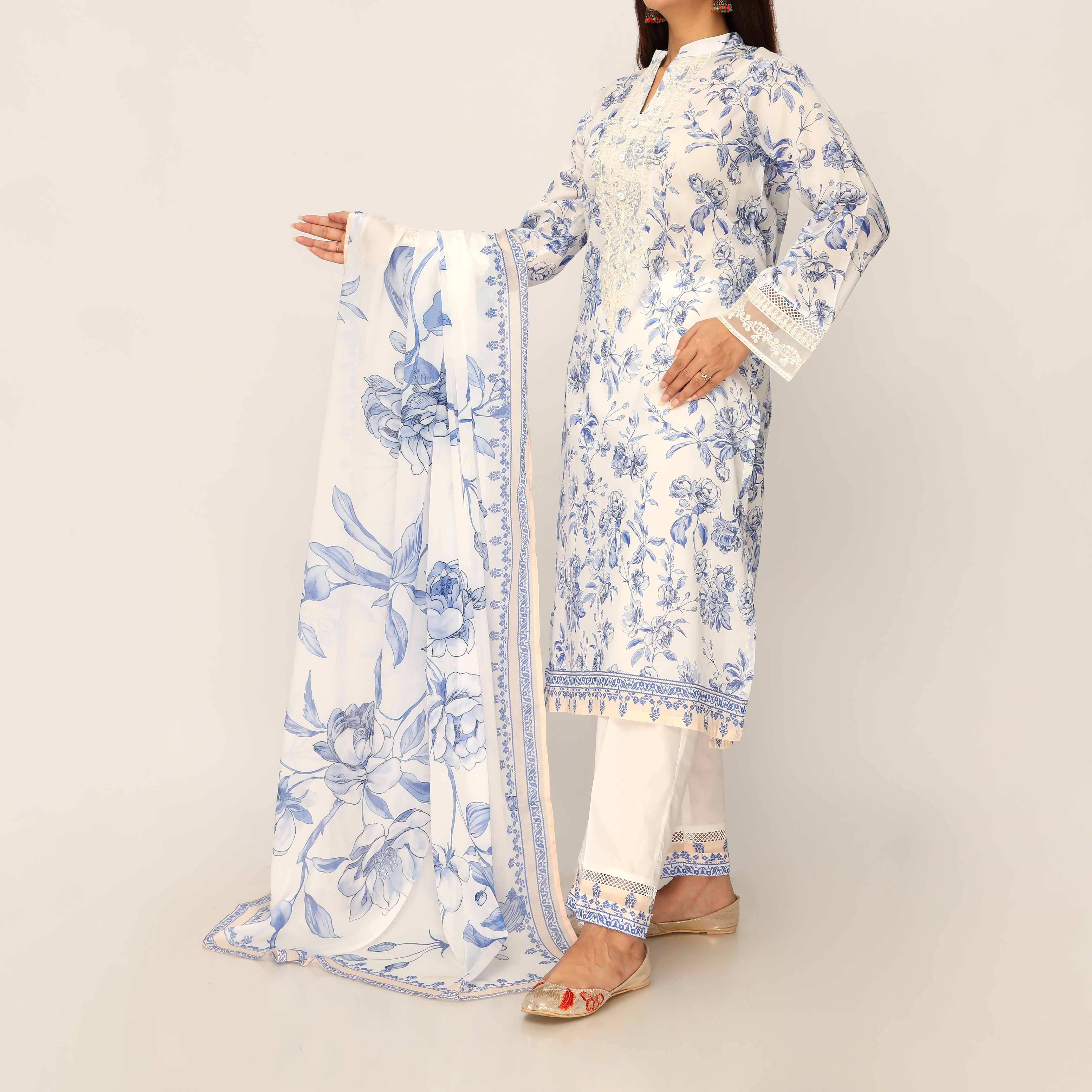 3PC- Digital Printed Lawn Suit PS5158 - Image 3