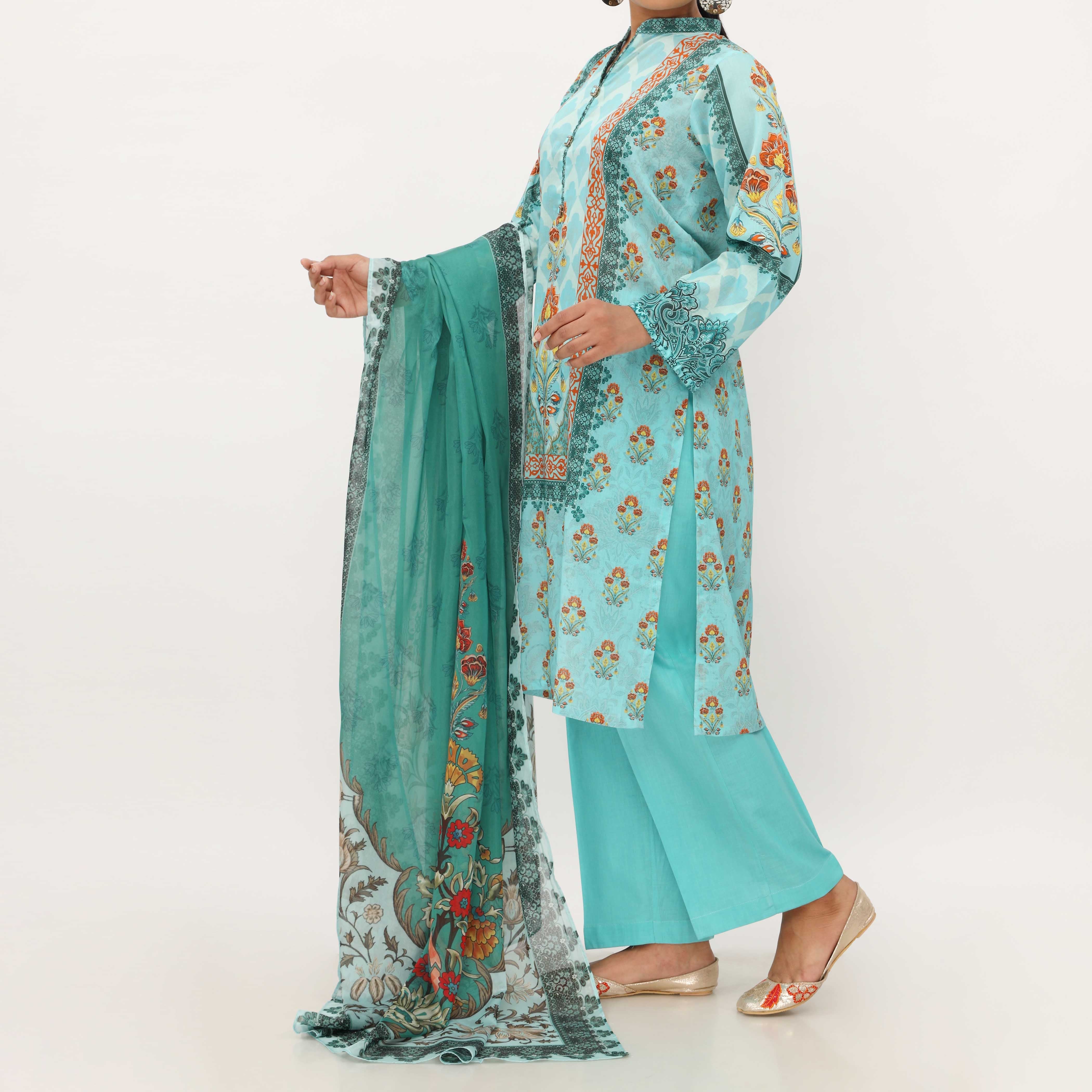 3PC- Digital Printed Lawn Suit PS5192 - Image 4