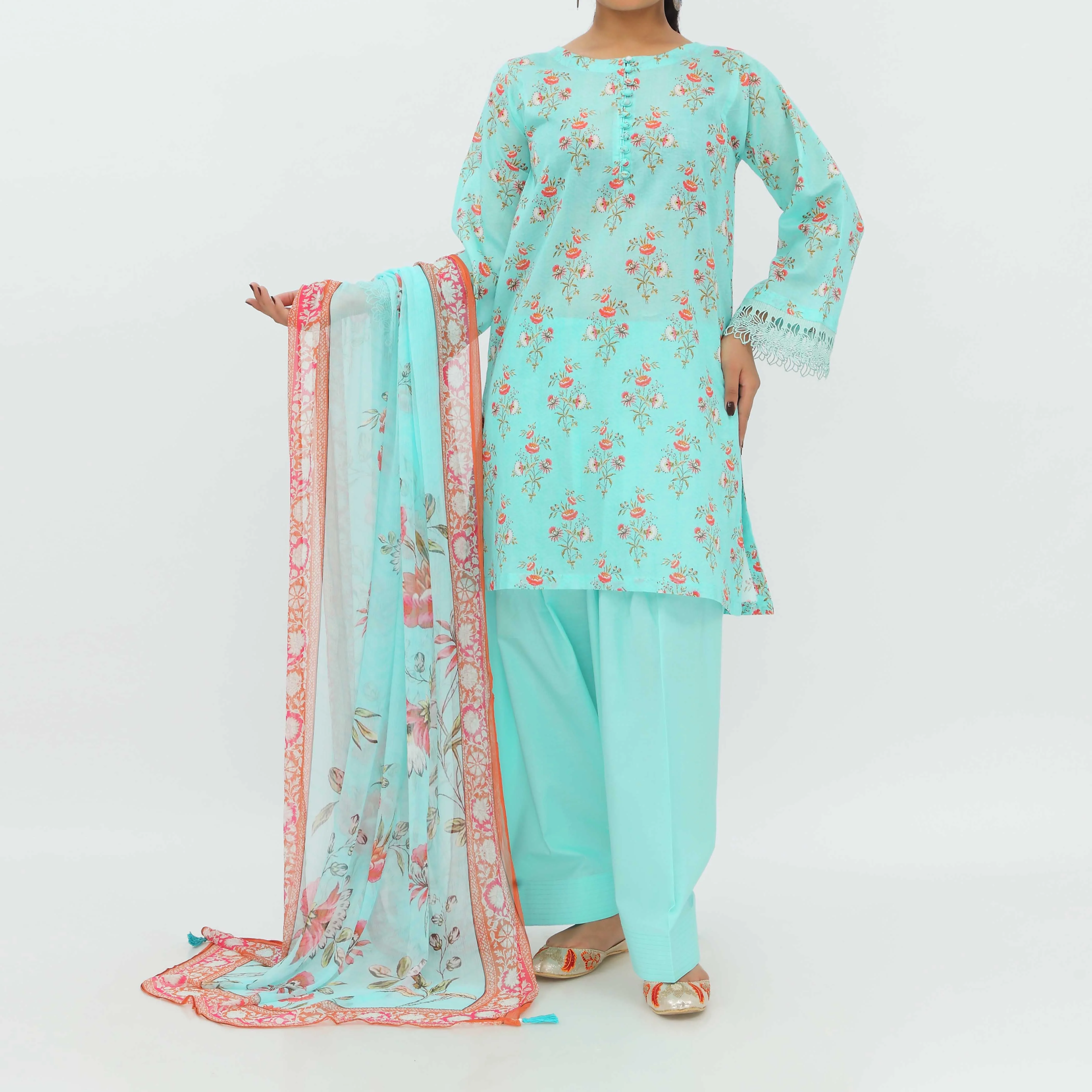 2PC- Digital Printed Lawn Suit PS5385 - Image 2