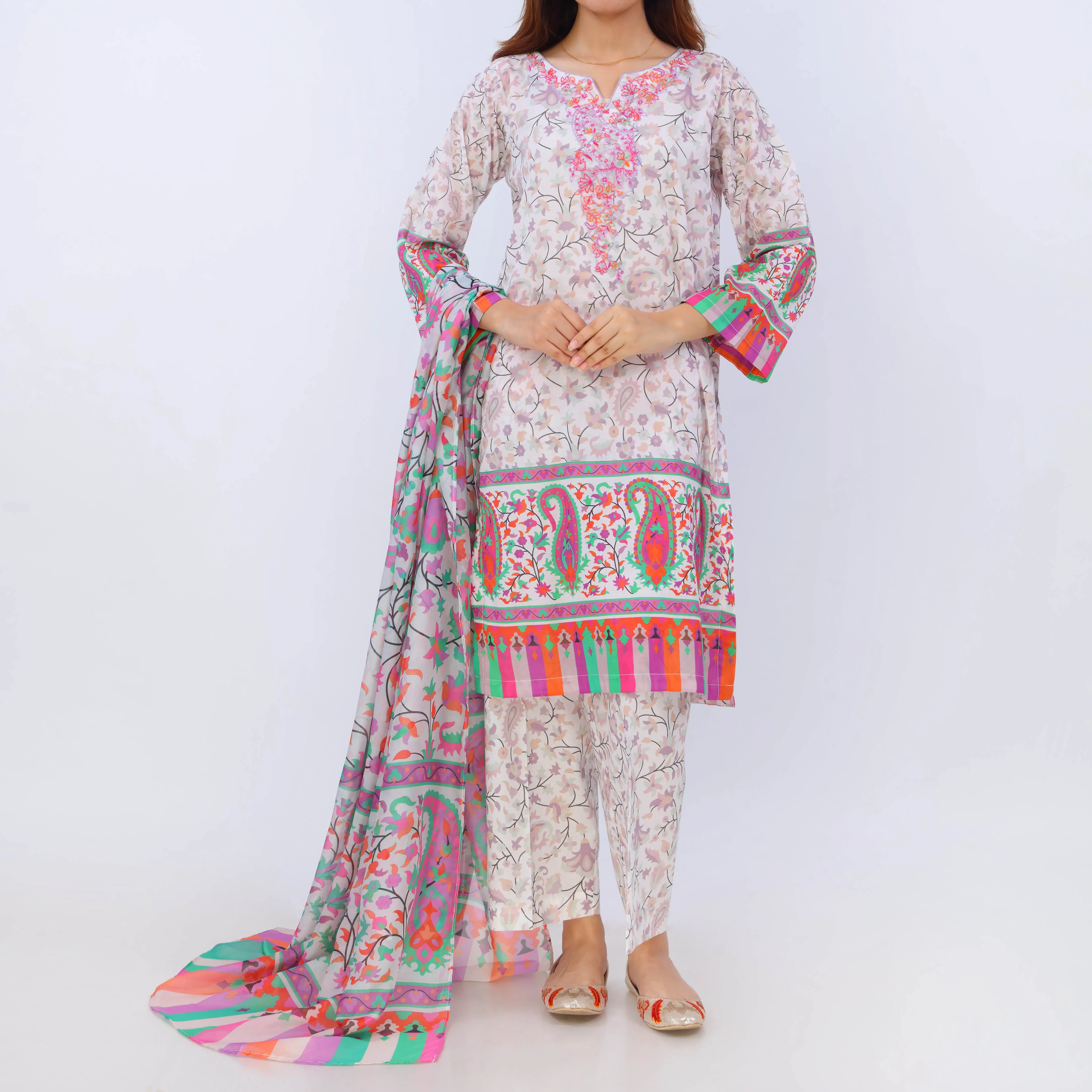 3PC- Digital Printed Lawn Suit PS5428 - Image 2