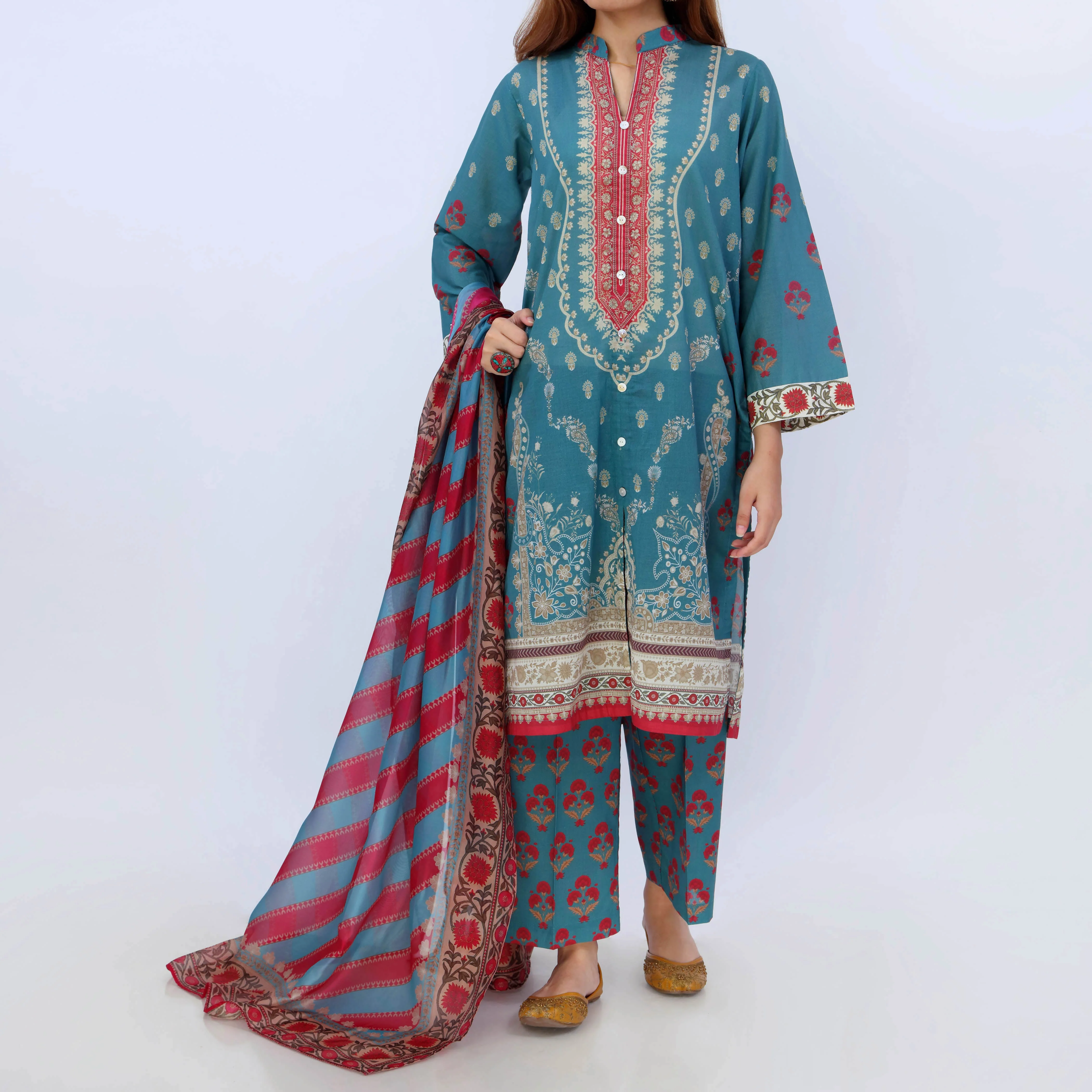 3PC- Digital Printed Lawn Suit PS5459 - Image 2