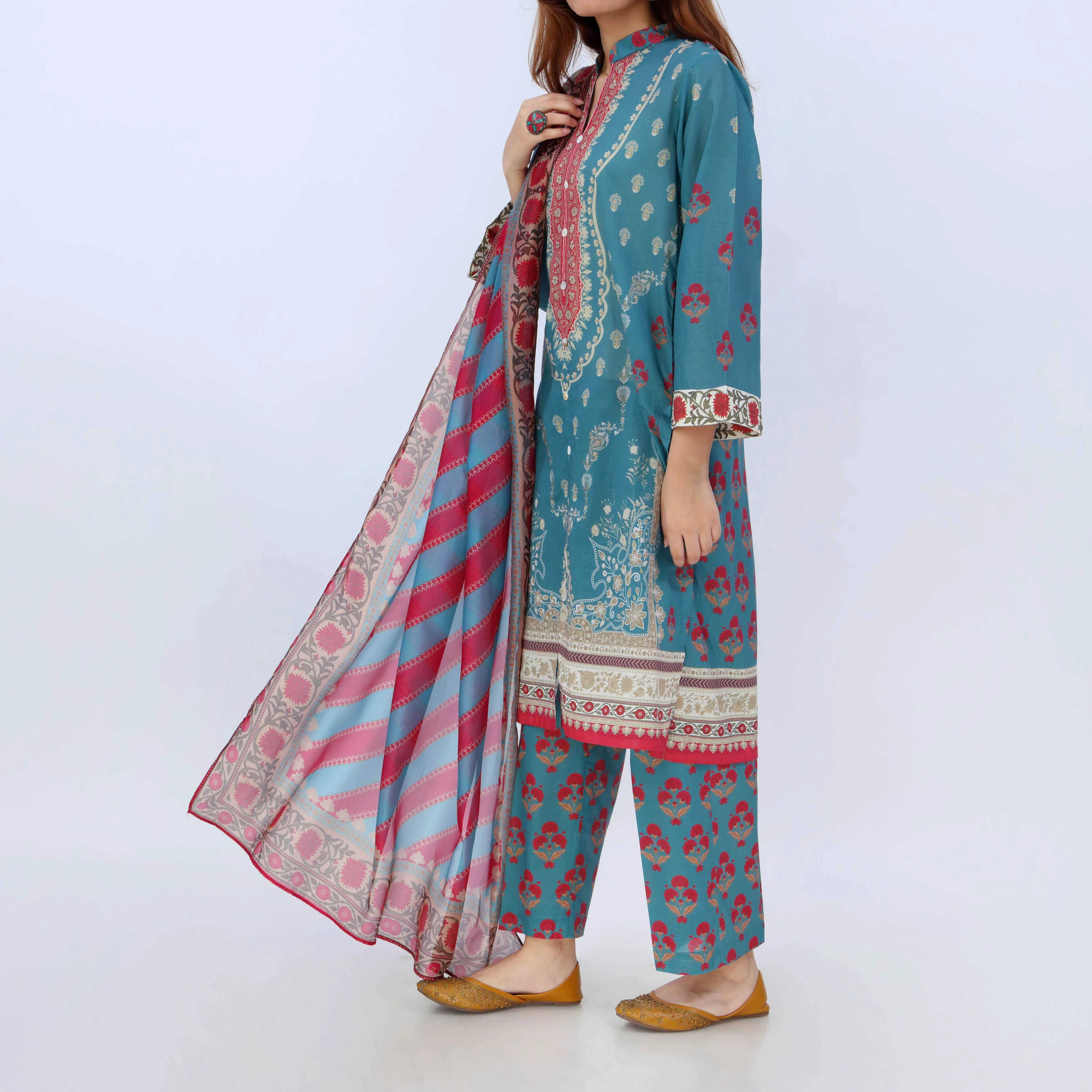 3PC- Digital Printed Lawn Suit PS5459 - Image 4