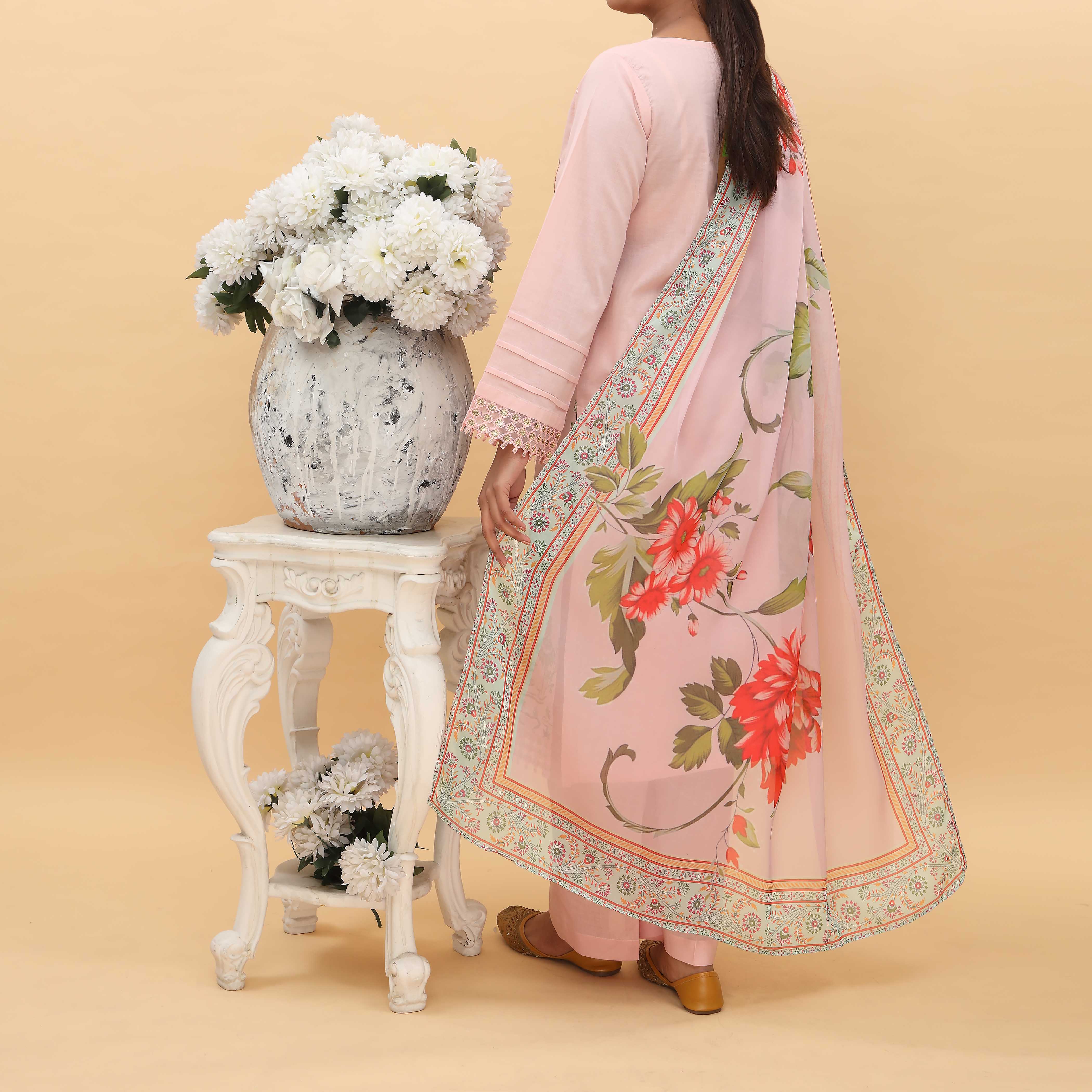 3PC- Embellished Cambric Suit PS5000 - Image 3