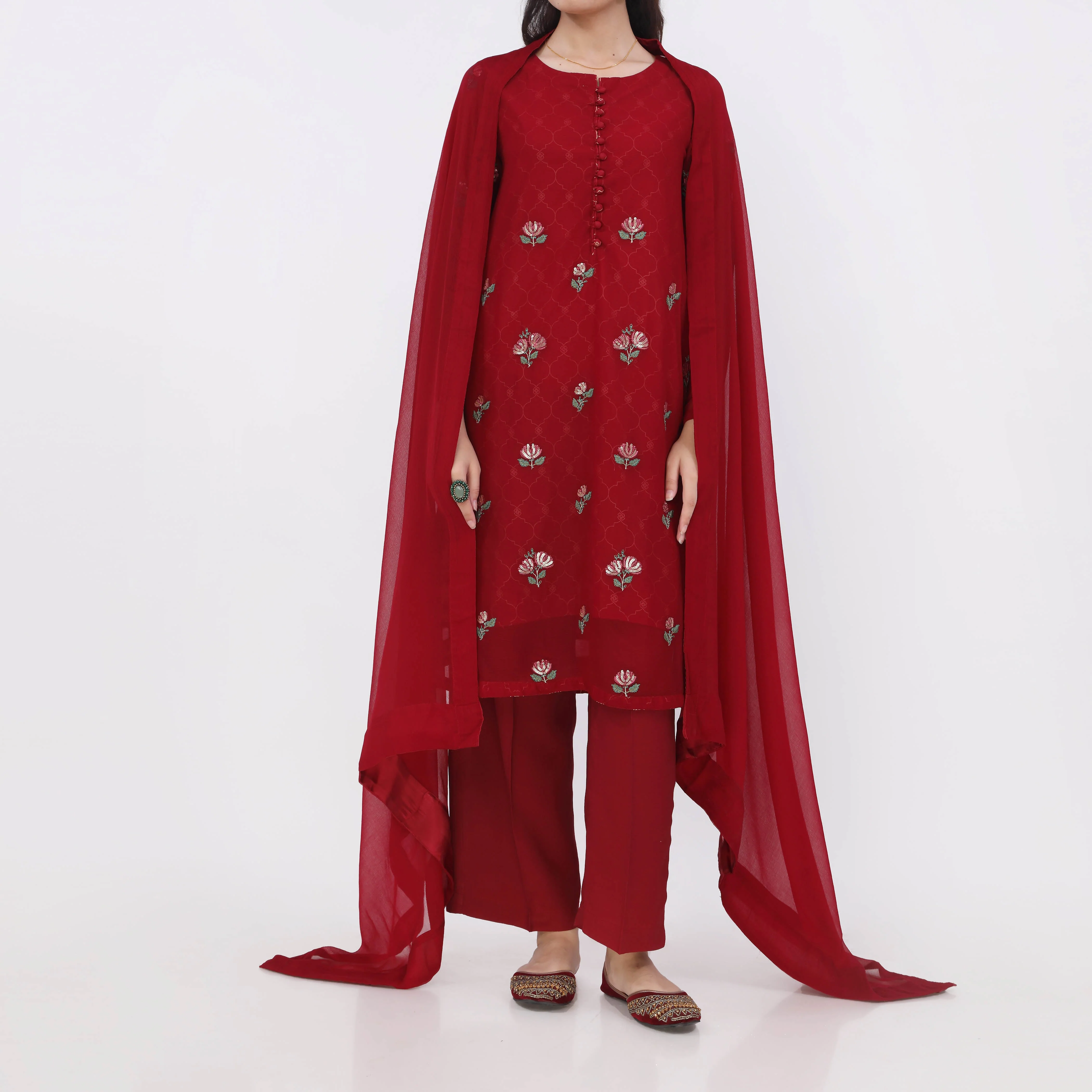 FIAMA<br>3 PC Embroiderd Suit PS5389 - Image 2