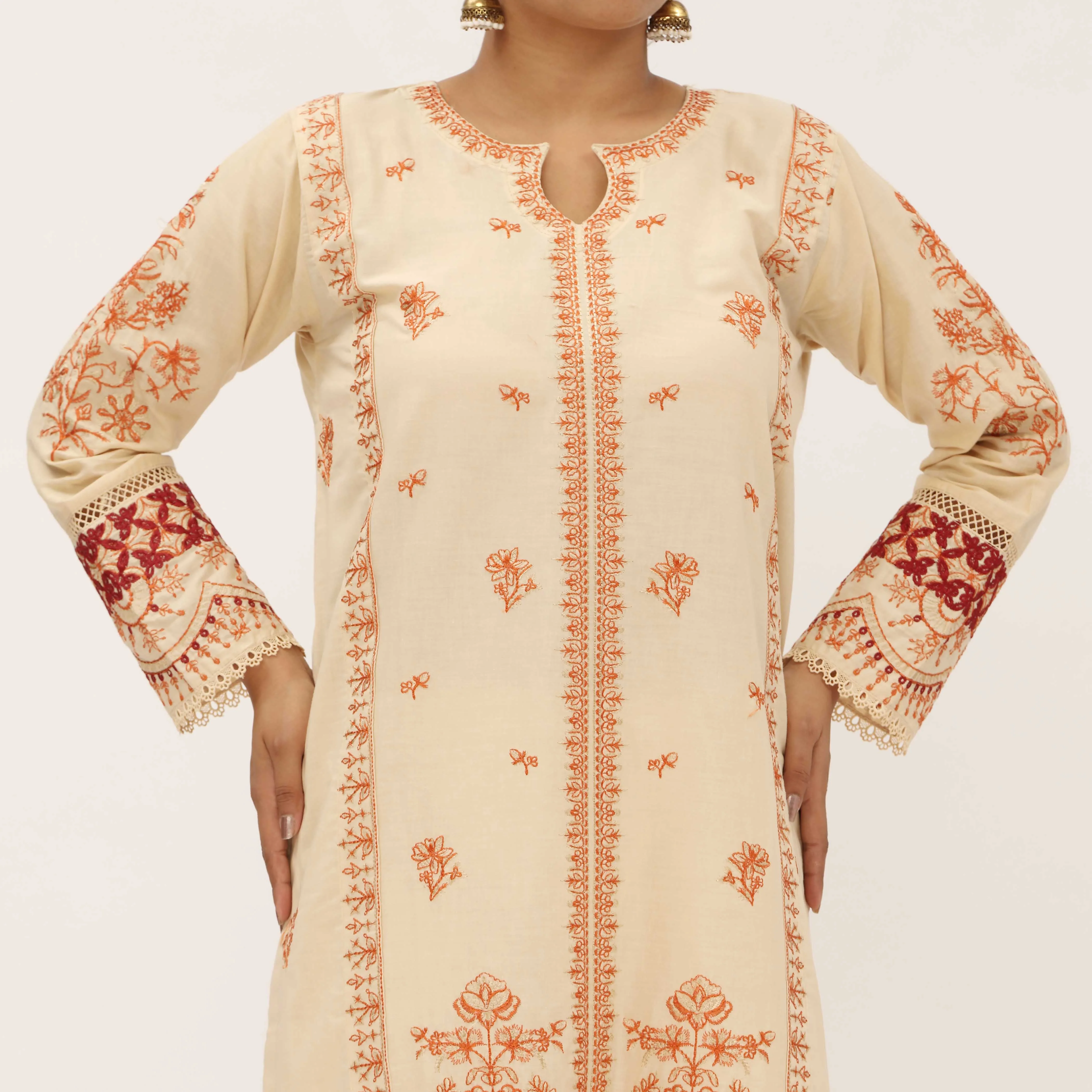3PC- Embroidered Cambric Suit PS5212 - Image 4